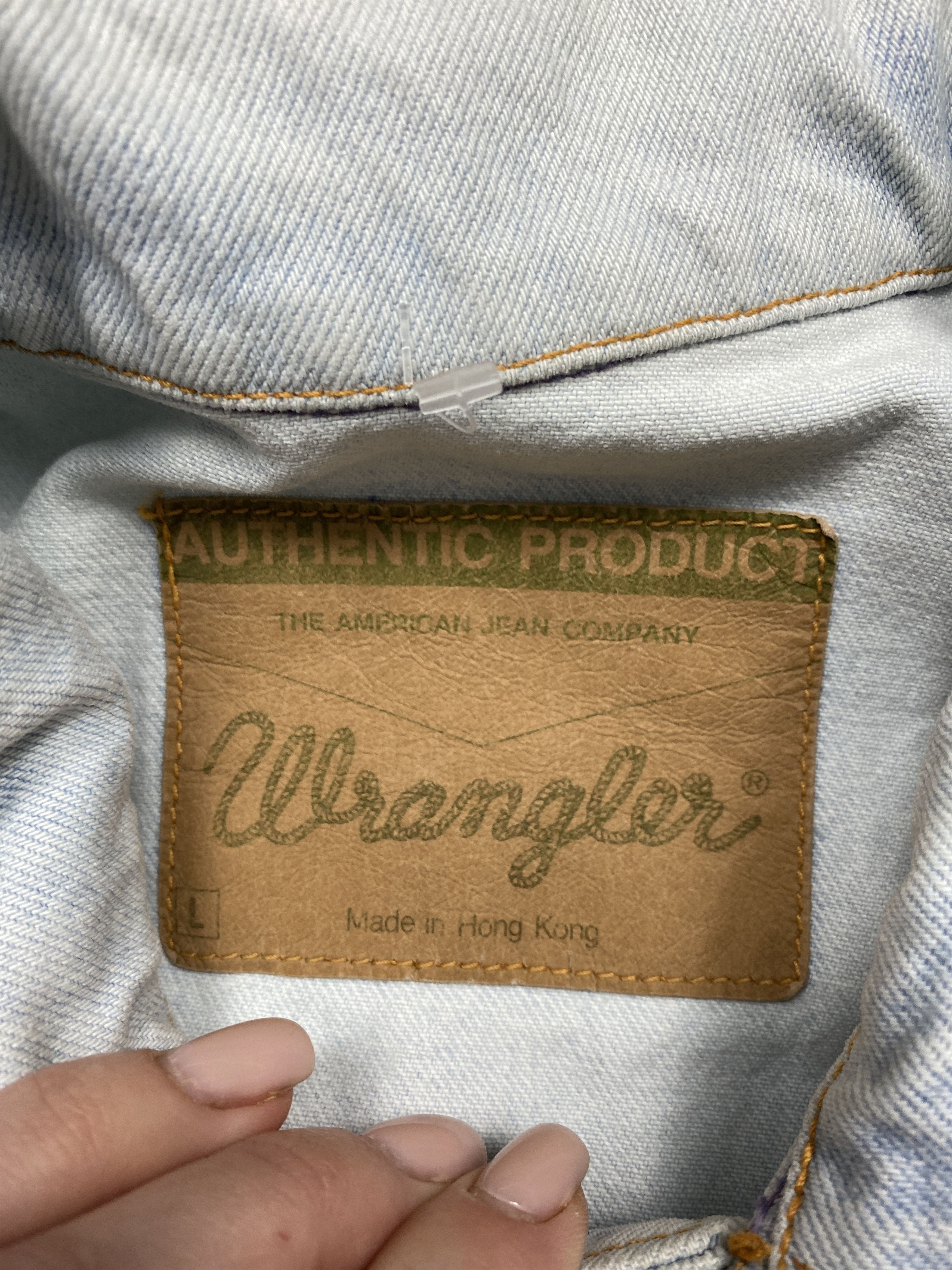 Vintage Wrangler 90s Vintage Washed Denim Jacket Y2K Jeans Size US L / EU 52-54 / 3 - 5 Thumbnail