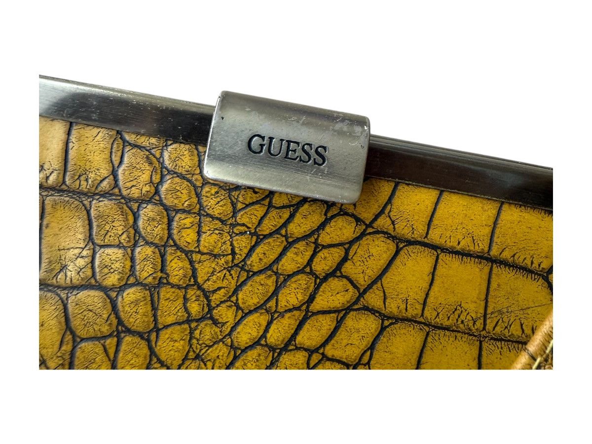 Guess Vintage GUESS Croc Kisslock Genuine Leather Shoulder Bag Size ONE SIZE - 4 Thumbnail