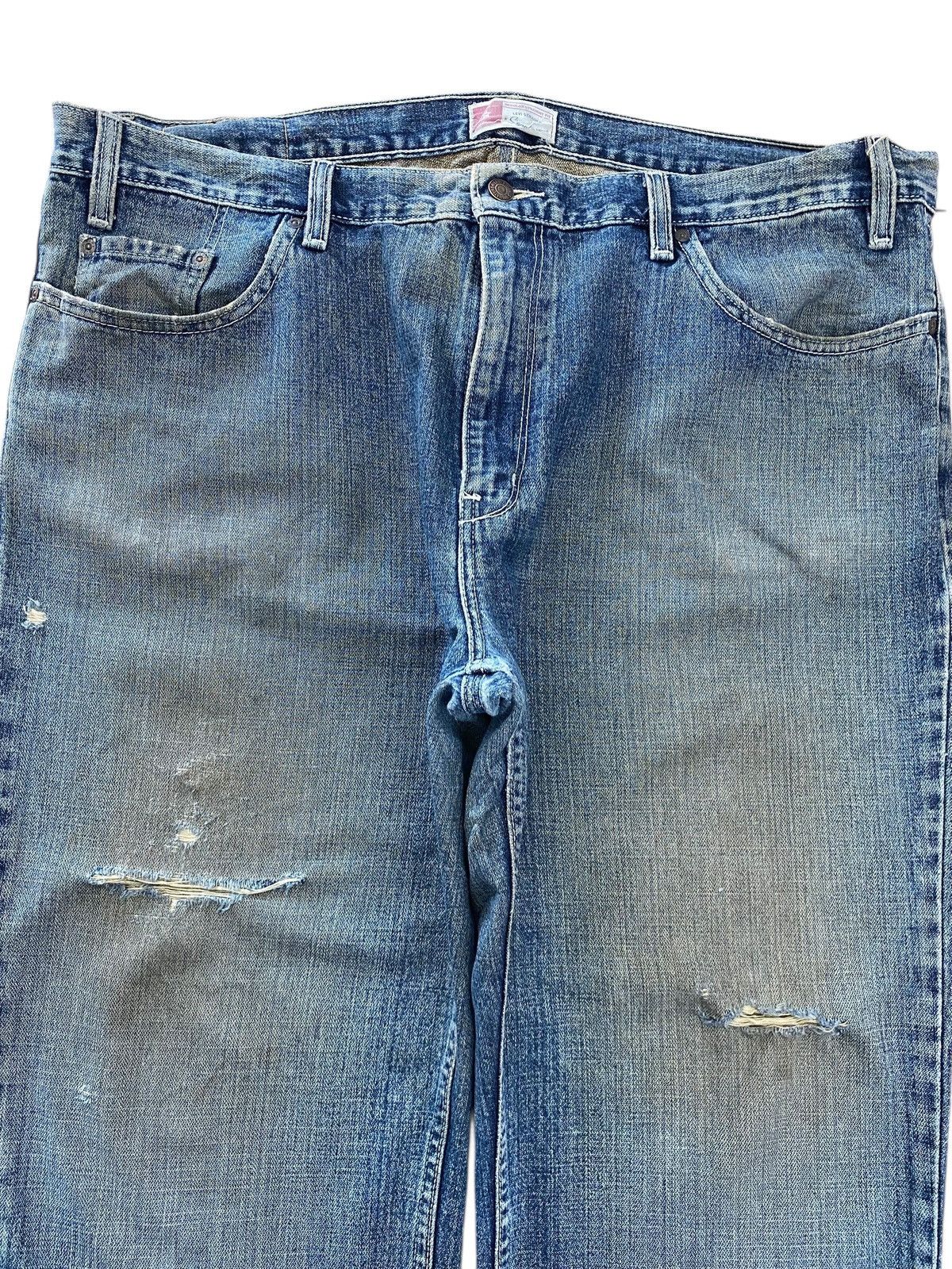 Levi's Y2K Levi's blue straight leg jeans distressed, faded jeans Size US 42 / EU 58 - 2 Thumbnail