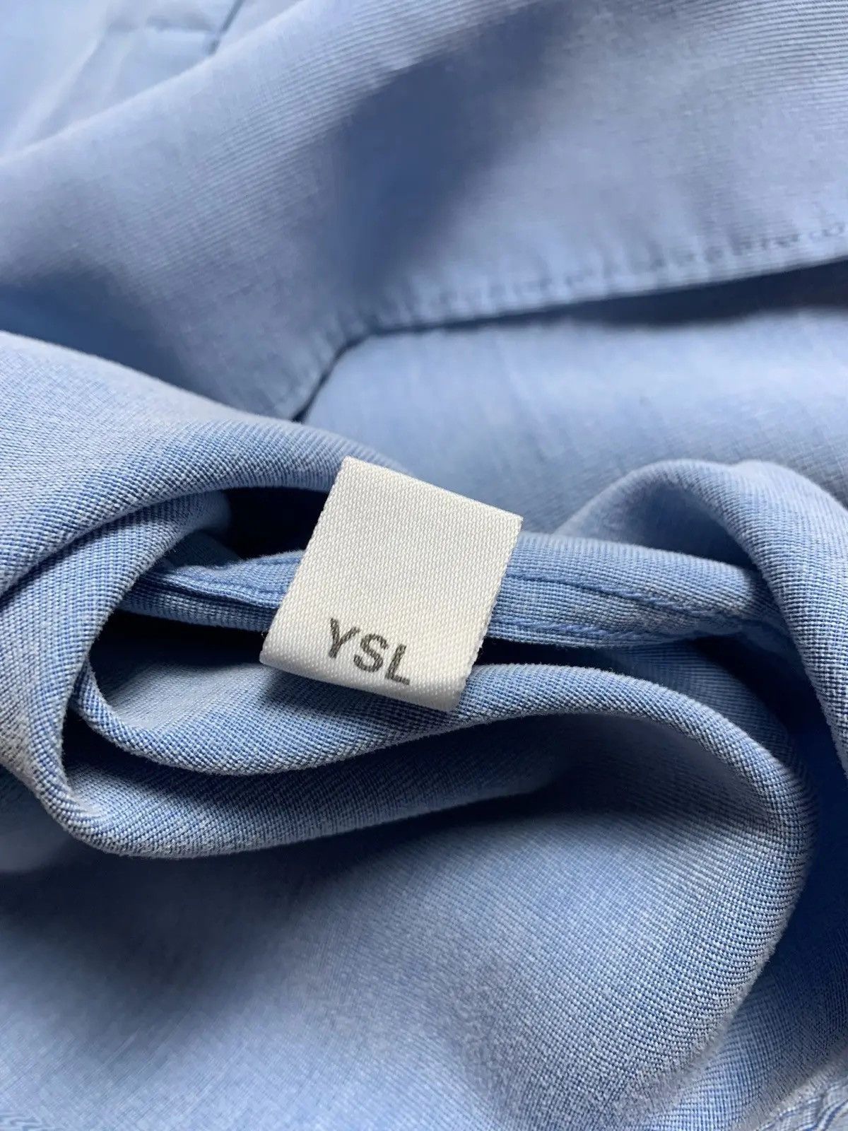 Yves Saint Laurent Vintage Yves Saint Laurent Jeans shirt XL logo blue Size US XL / EU 56 / 4 - 9 Thumbnail