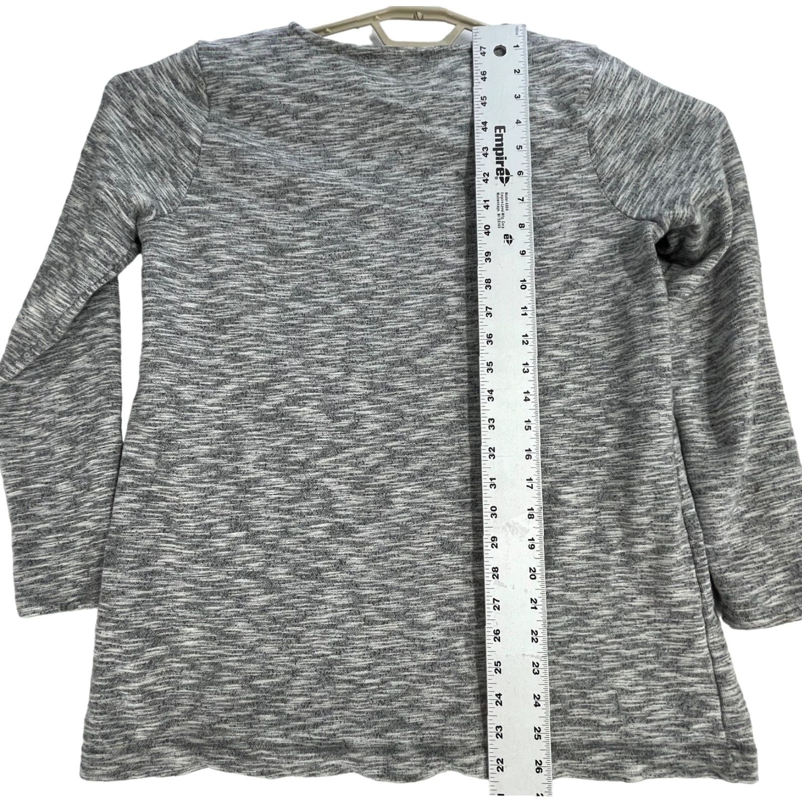 J.Crew J. Crew Mercantile Tunic Top Womens Size M Gray Cotton Blend Pullover Long Sleeve Casual Round Neck Solid Preppy Classic Size M / US 6-8 / IT 42-44 - 3 Thumbnail