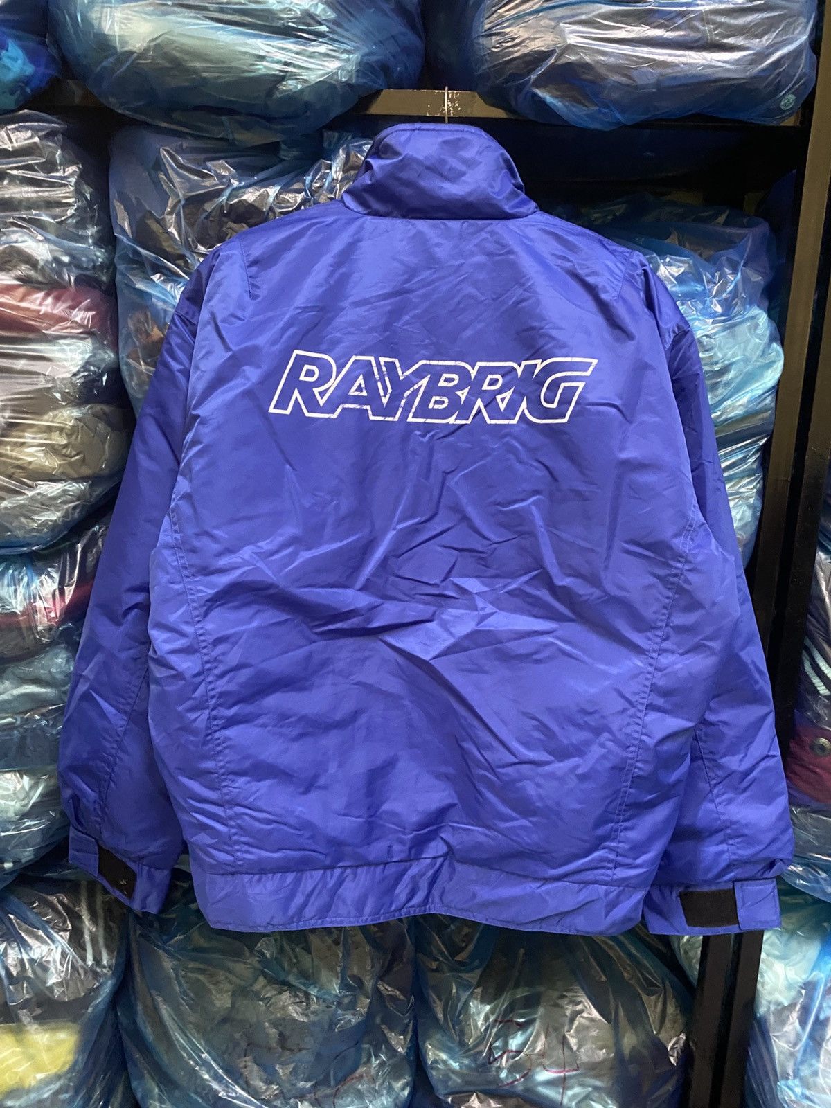 Vintage Raybrig Racing Blue Motorsports Nylon Jacket Size US L / EU 52-54 / 3 - 9 Thumbnail