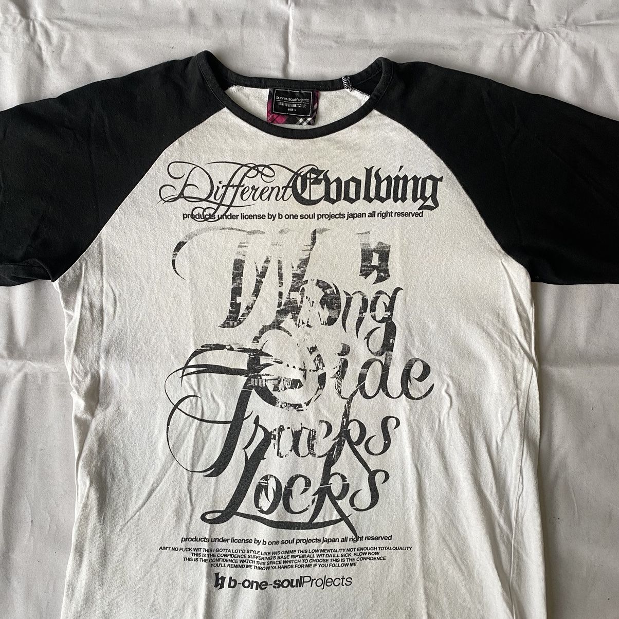 Japanese Brand × Vintage Japanese Streetwear B-One Soul Projects Two Tone Tees Size US L / EU 52-54 / 3 - 5 Thumbnail