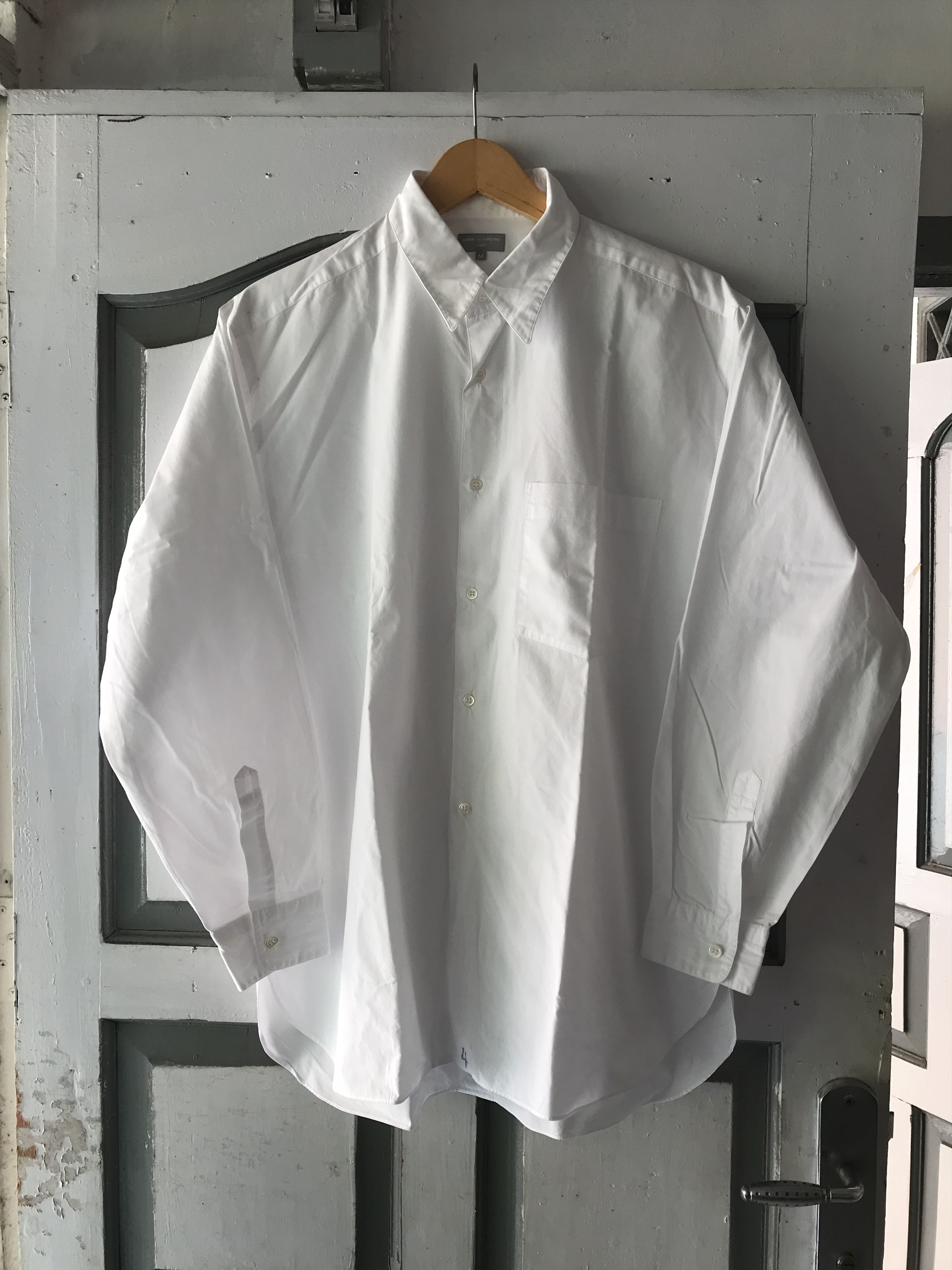 Comme des Garcons Homme Vintage 1990 Comme Des Garcons Homme White Shirts Size US M / EU 48-50 / 2 - 1 Thumbnail