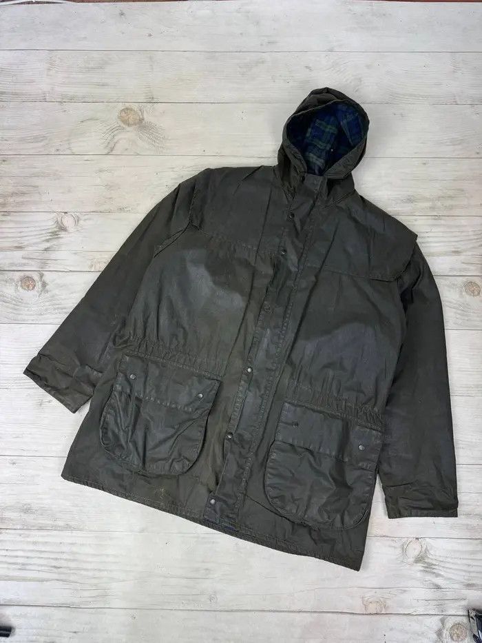 Barbour Vintage Barbour Waxed Jacket A5 Lined Durham Size US S / EU 44-46 / 1 - 1 Thumbnail