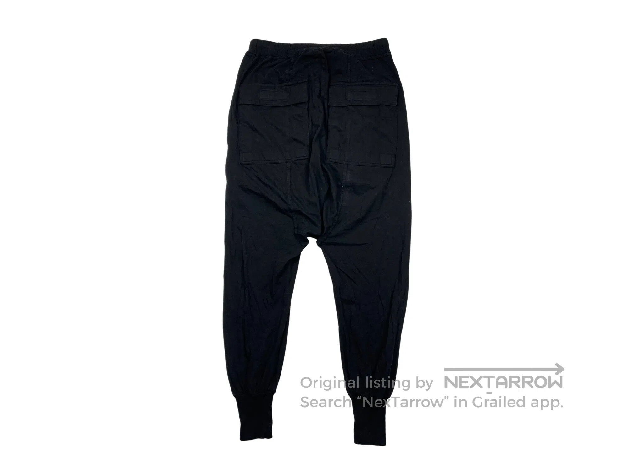 Rick Owens Rick Owens size XS Black Drawcord Drop-Crotch Pants Size US 27 - 2 Thumbnail