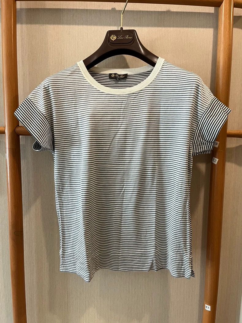 Loro Piana LORO PIANA Striped T-shirt Size XS / US 0-2 / IT 36-38 - 1 Thumbnail