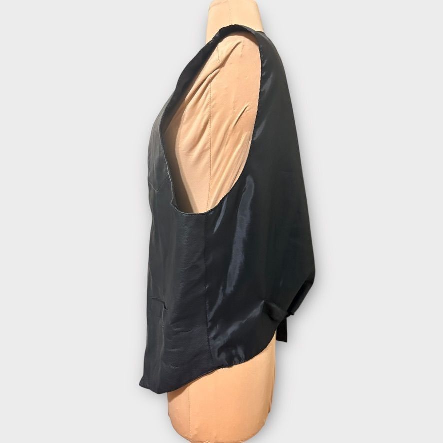 Other Vintage Black Leather Moto Vest Men's Large Snap Motorcycle Size US L / EU 52-54 / 3 - 4 Thumbnail