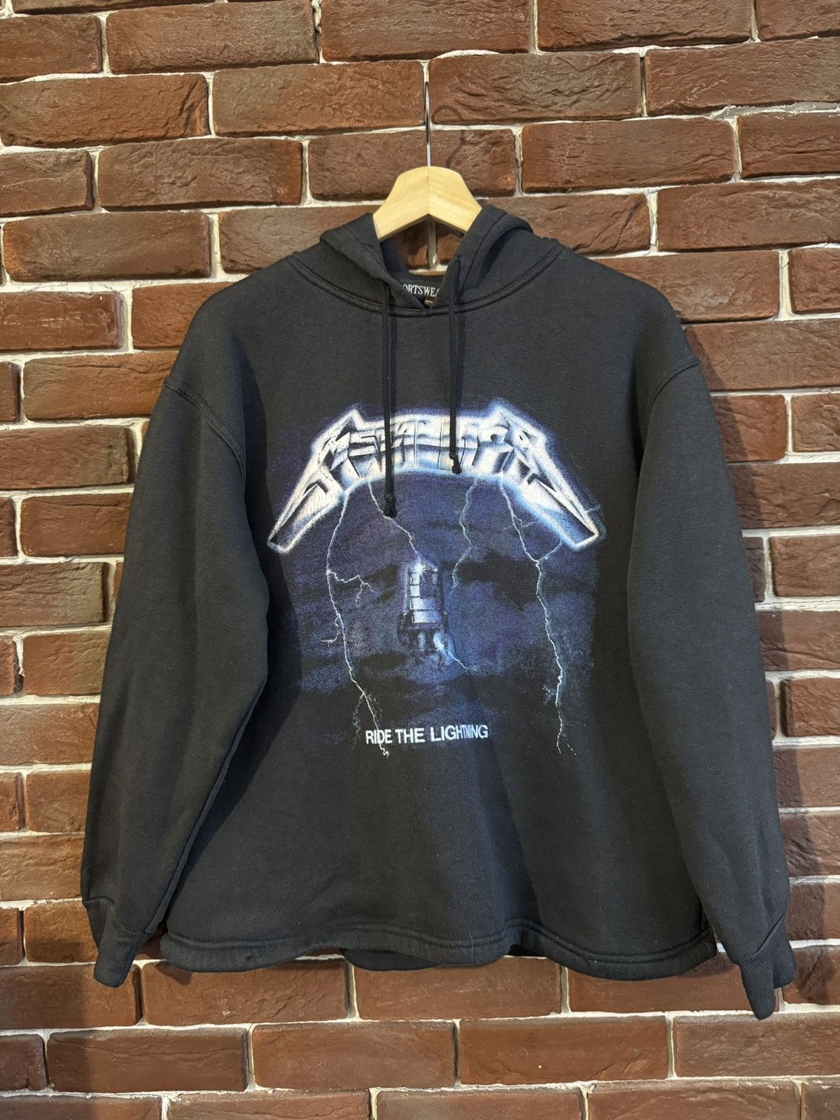 Vintage 90s Metallica Ride the Lightning Black Hoodie Metal