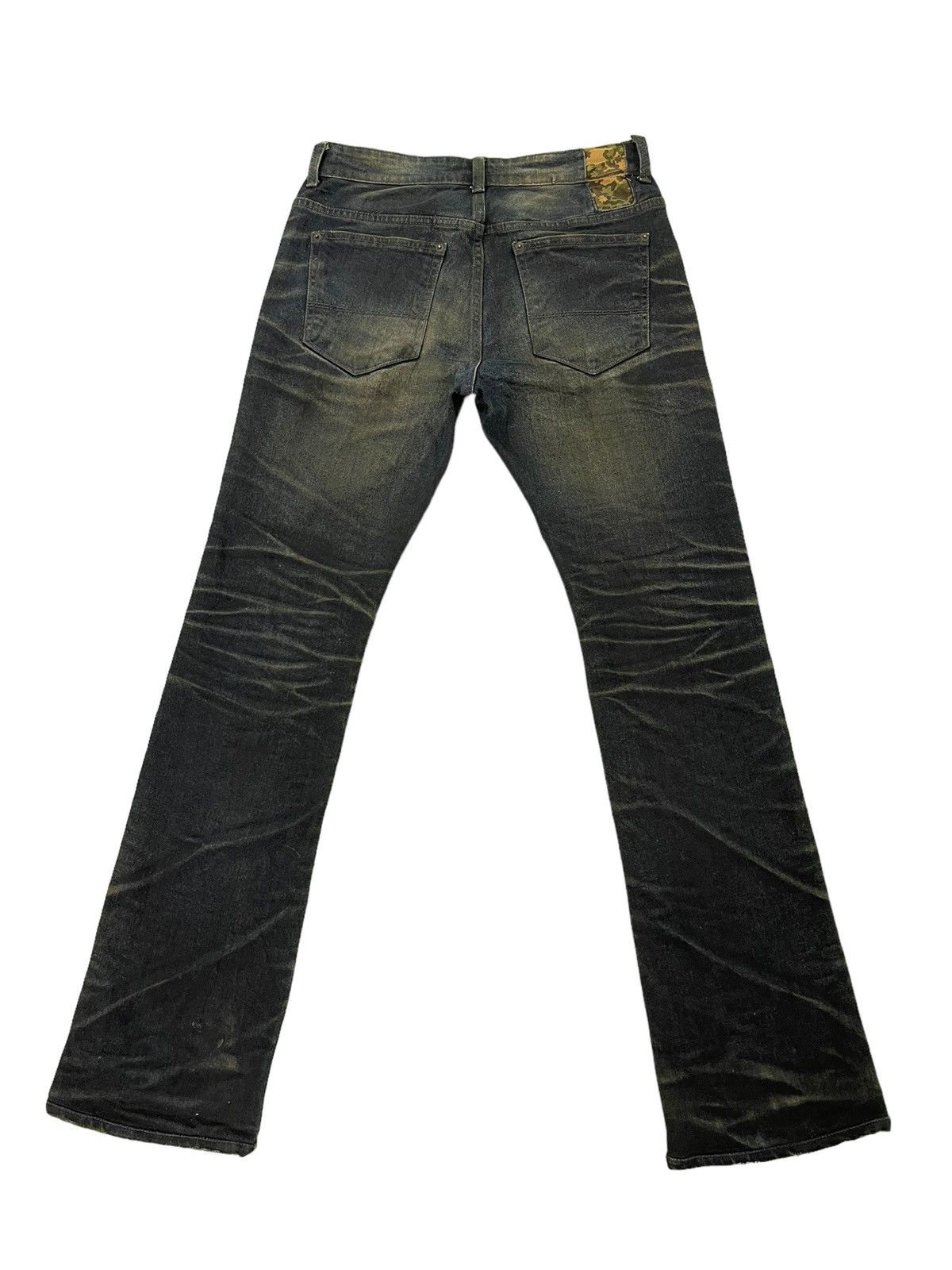Japanese Brand Flare Jeans Slim AVH Distress Stretch Boot Cut 6🟦4 Size US 30 / EU 46 - 11 Thumbnail