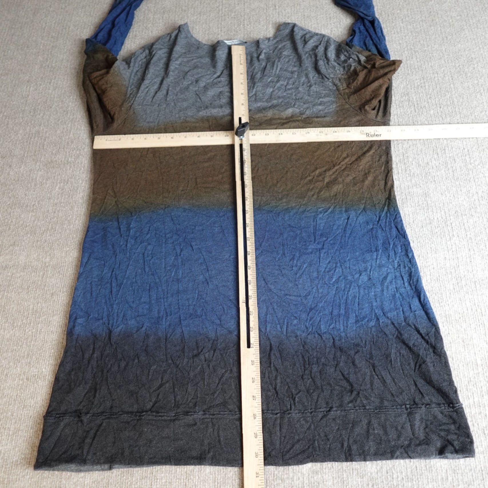 Vintage Peruvian Connection Top Womens XL Blue Gray V-Neck Pima Modal Size XL / US 12-14 / IT 48-50 - 5 Thumbnail