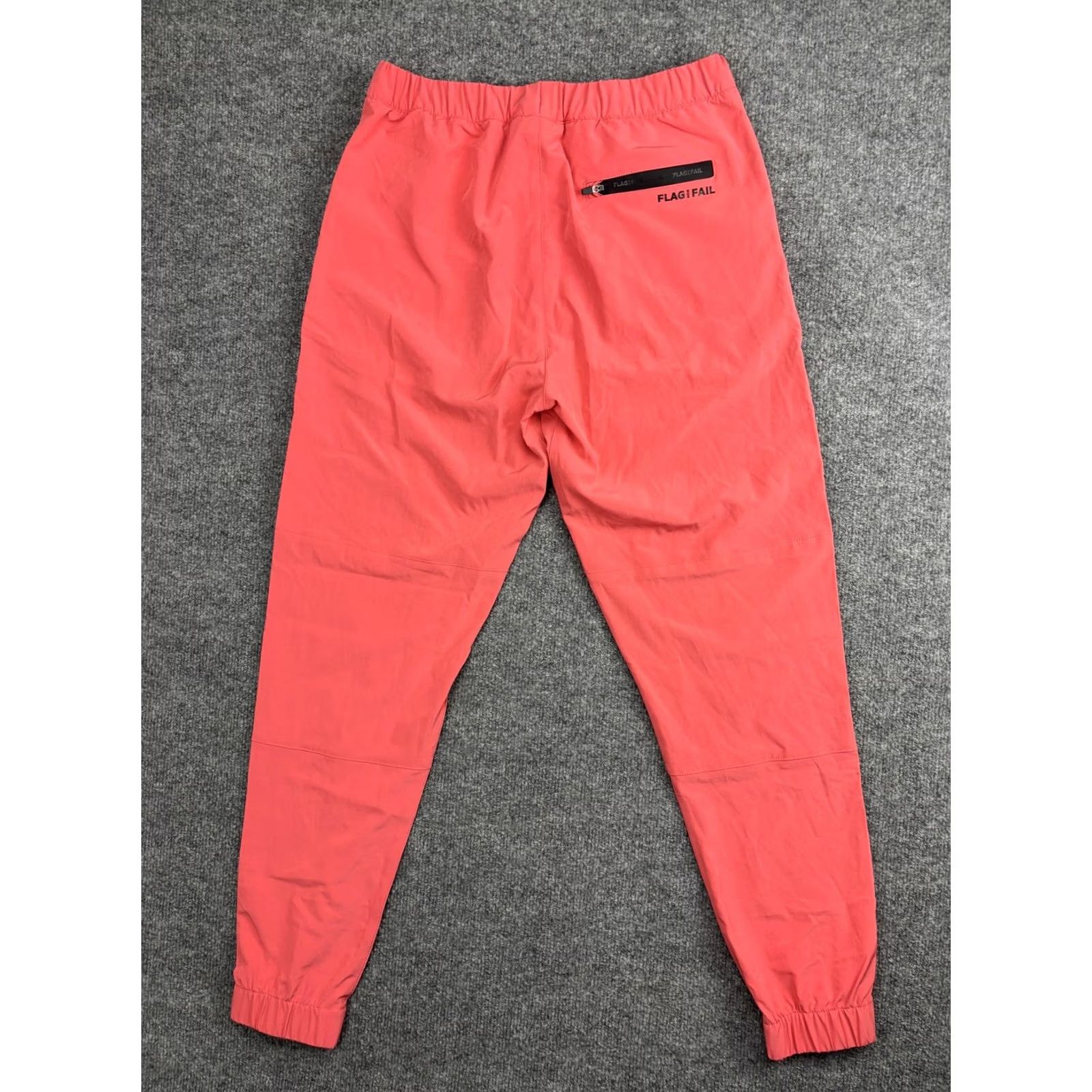 Pinko FLAG NOR FAIL Jogger Pants Mens Small 30x29 Pink Lightweight Pockets Front Zip Pocket Athletic Skinny Fit 86% Polyester 14% Spandex Size US 29 - 6 Thumbnail