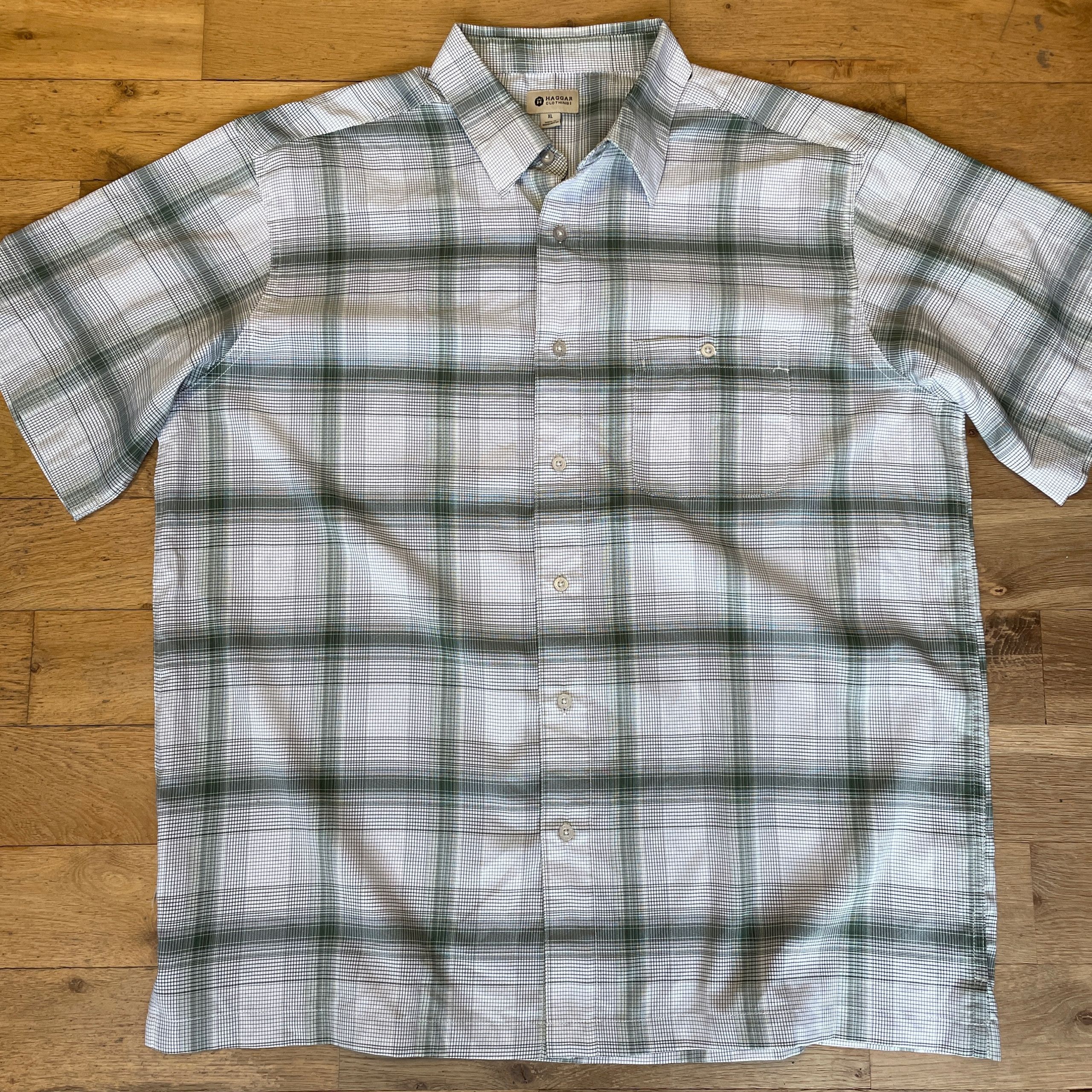 Haggar × Vintage HAGGAR MEN'S STYLISH SHIRT SUMMER SHORT SLEEVE Size XL Size US XL / EU 56 / 4 - 1 Thumbnail