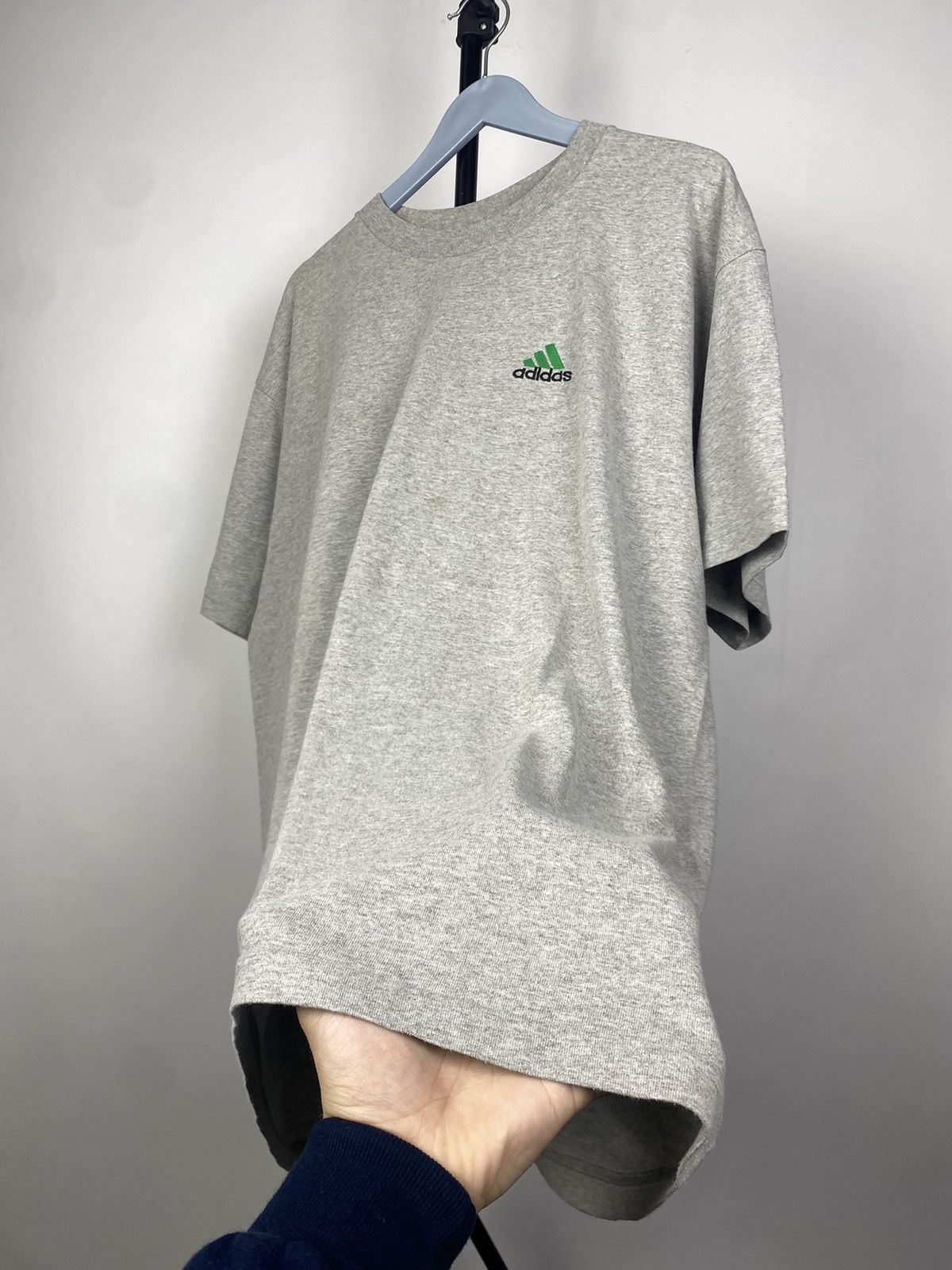 Adidas × Vintage Vintage 90s Adidas Blank small Logo t shirt Y2K Size US XL / EU 56 / 4 - 2 Thumbnail