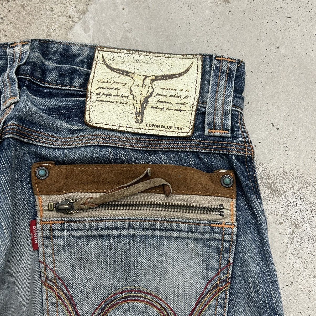 Edwin Flare Edwin 503 Faded Washed Jeans Distressed Size US 30 / EU 46 - 11 Thumbnail