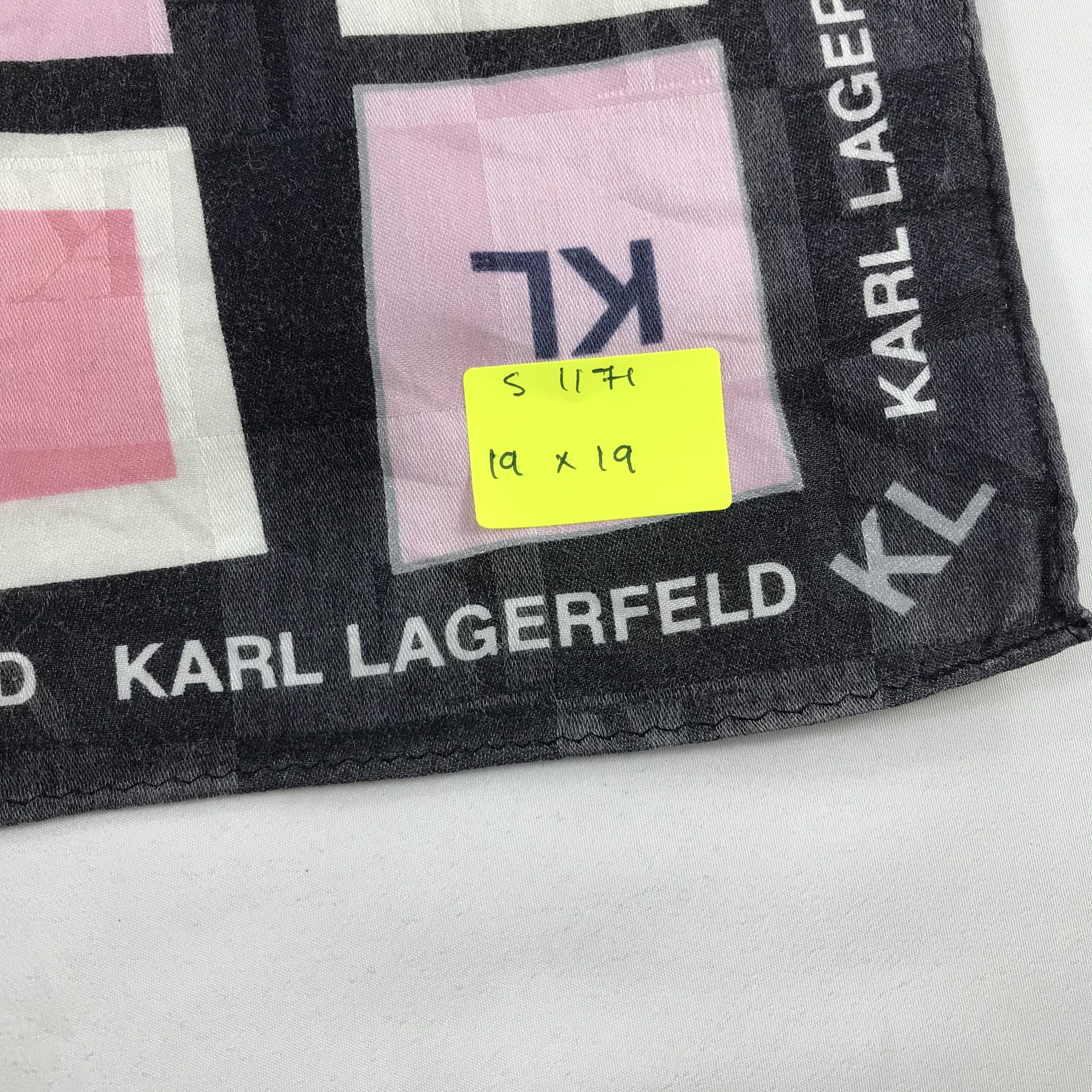 Karl Lagerfeld × Vintage Karl Lagerfeld Bandana / Handkerchief / Neckerchief - S1171 Size ONE SIZE - 5 Thumbnail
