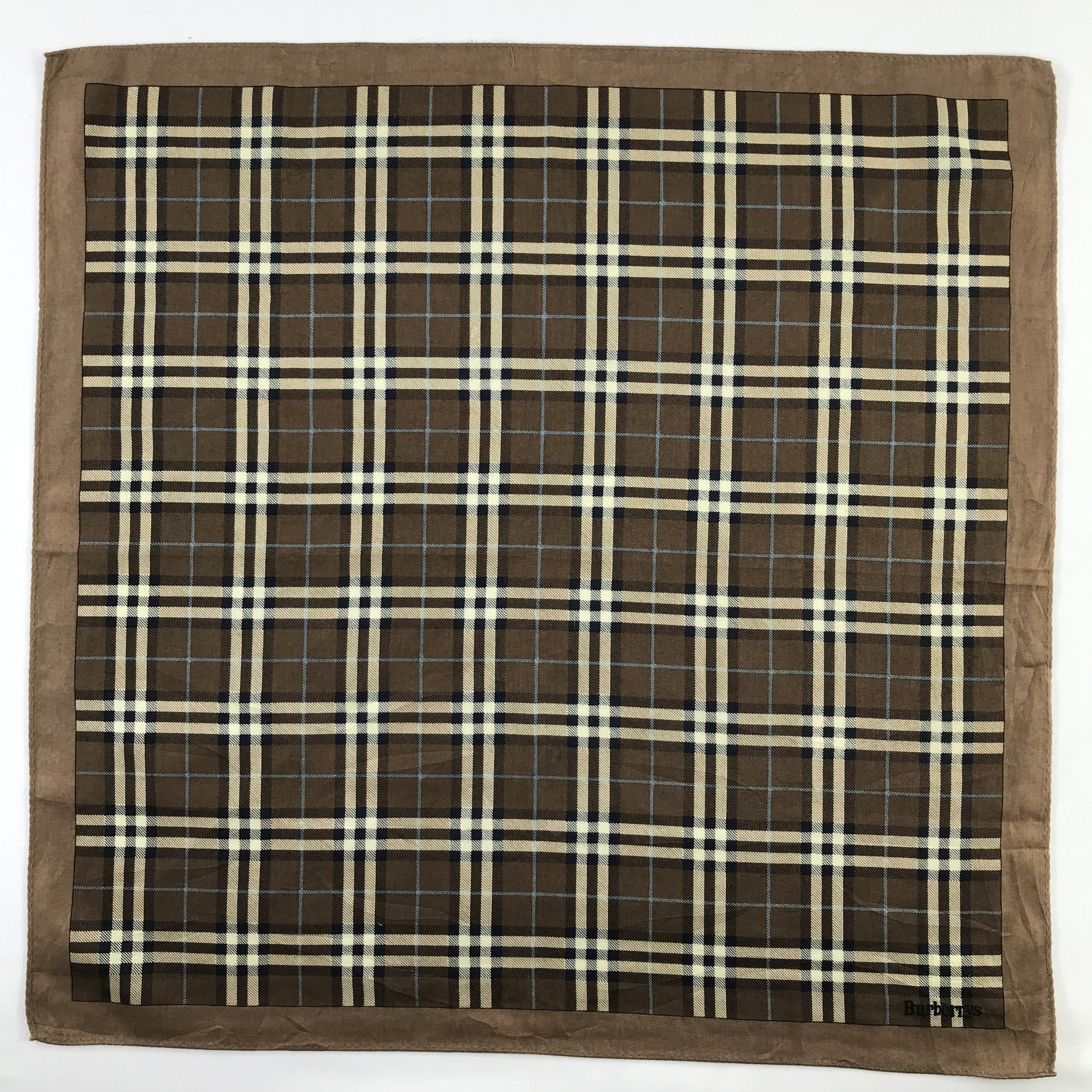 Burberry × Vintage Burberry Bandana / Handkerchief / Neckerchief - S542 Size ONE SIZE - 1 Thumbnail