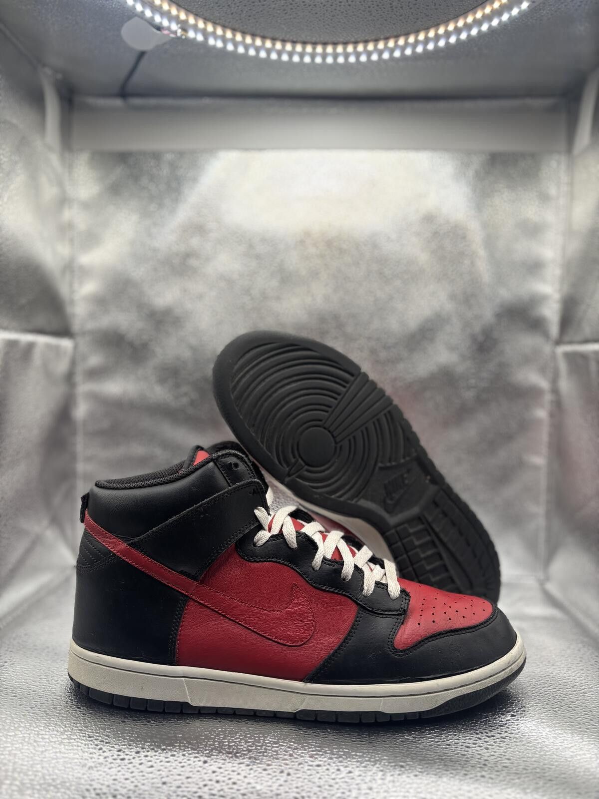 Nike Nike dunk high black red vintage Size US 12 / EU 45 - 1 Thumbnail