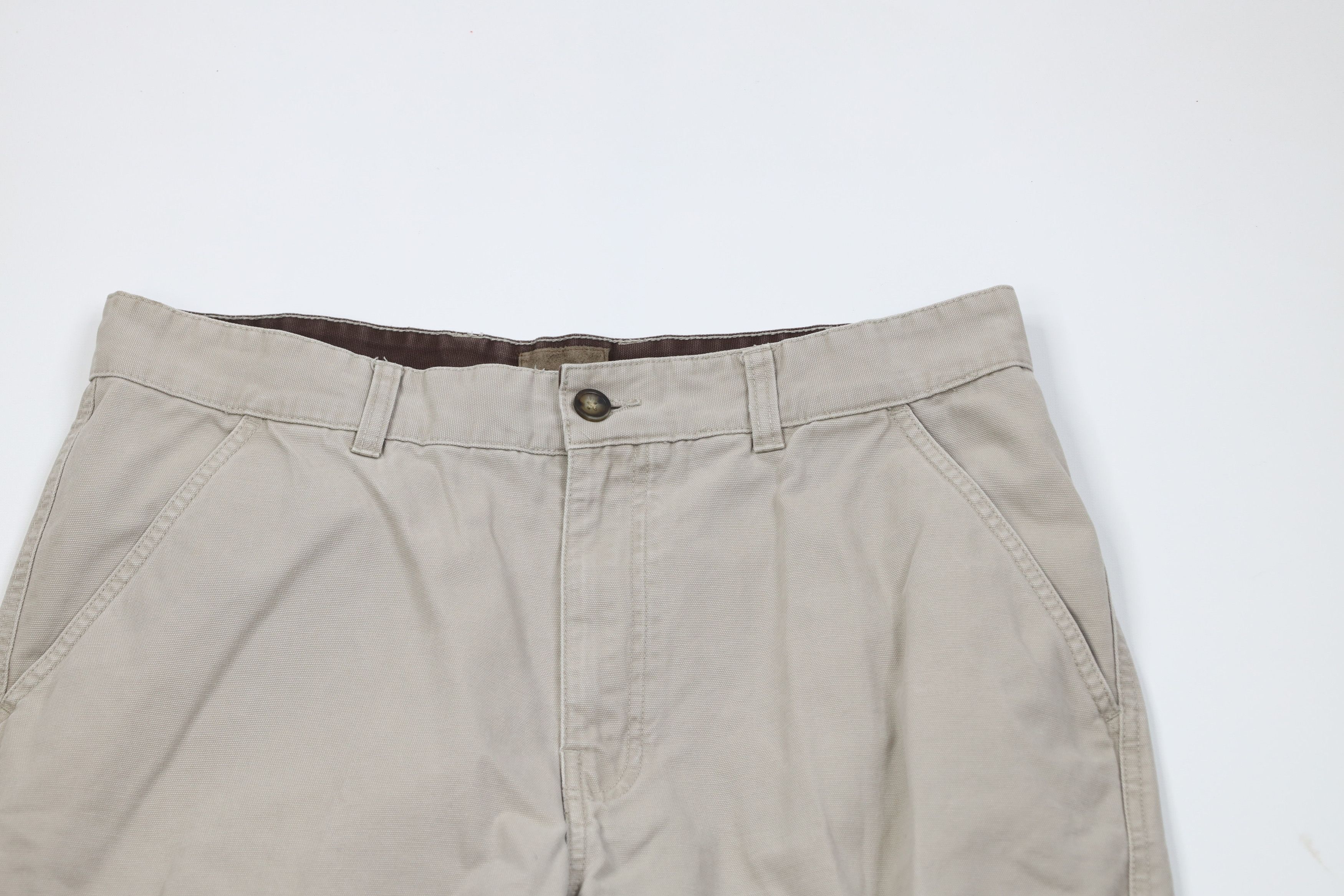 Vintage Vintage 90s Streetwear Wide Leg Cargo Pants Beige Cotton Size US 36 / EU 52 - 2 Thumbnail