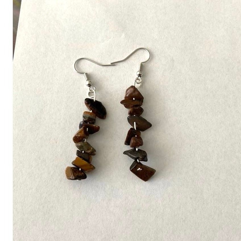Handmade tigers eye earrings Size ONE SIZE - 4 Thumbnail