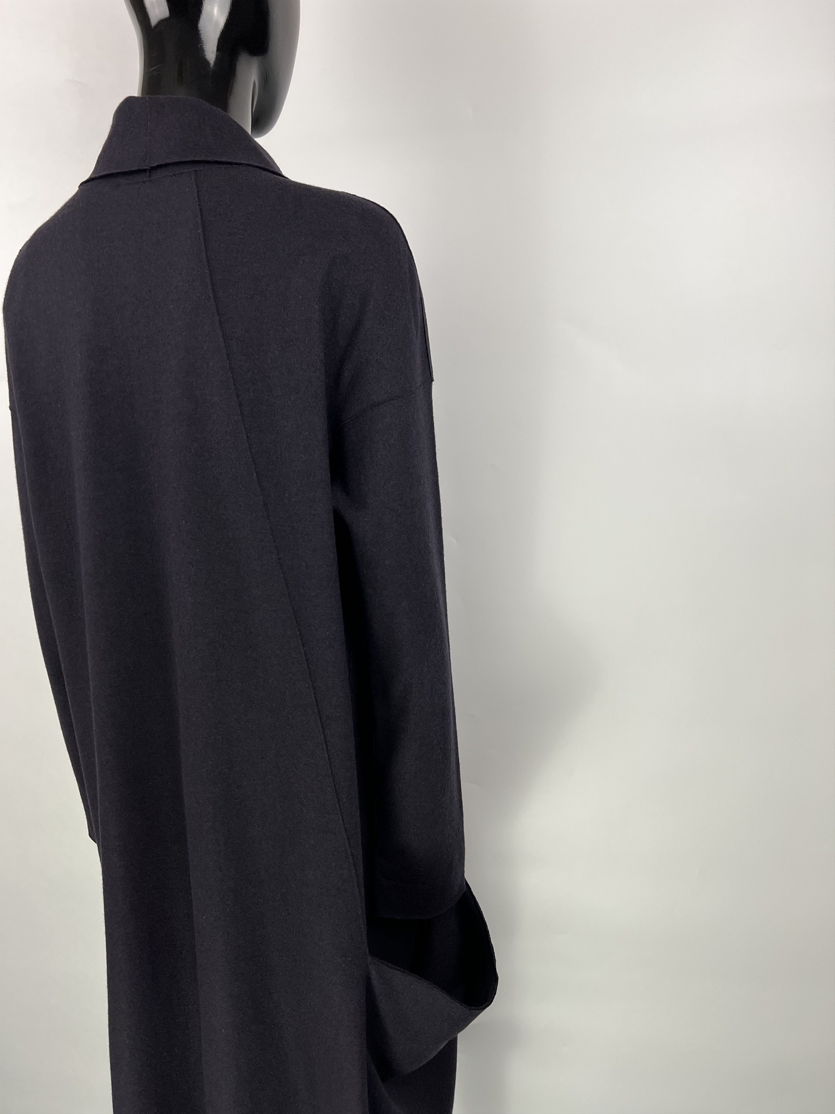 OSKA Oska Asymmetrical Wool Long Sleeve Oversized Pocket Dress Size XL / US 12-14 / IT 48-50 - 4 Thumbnail
