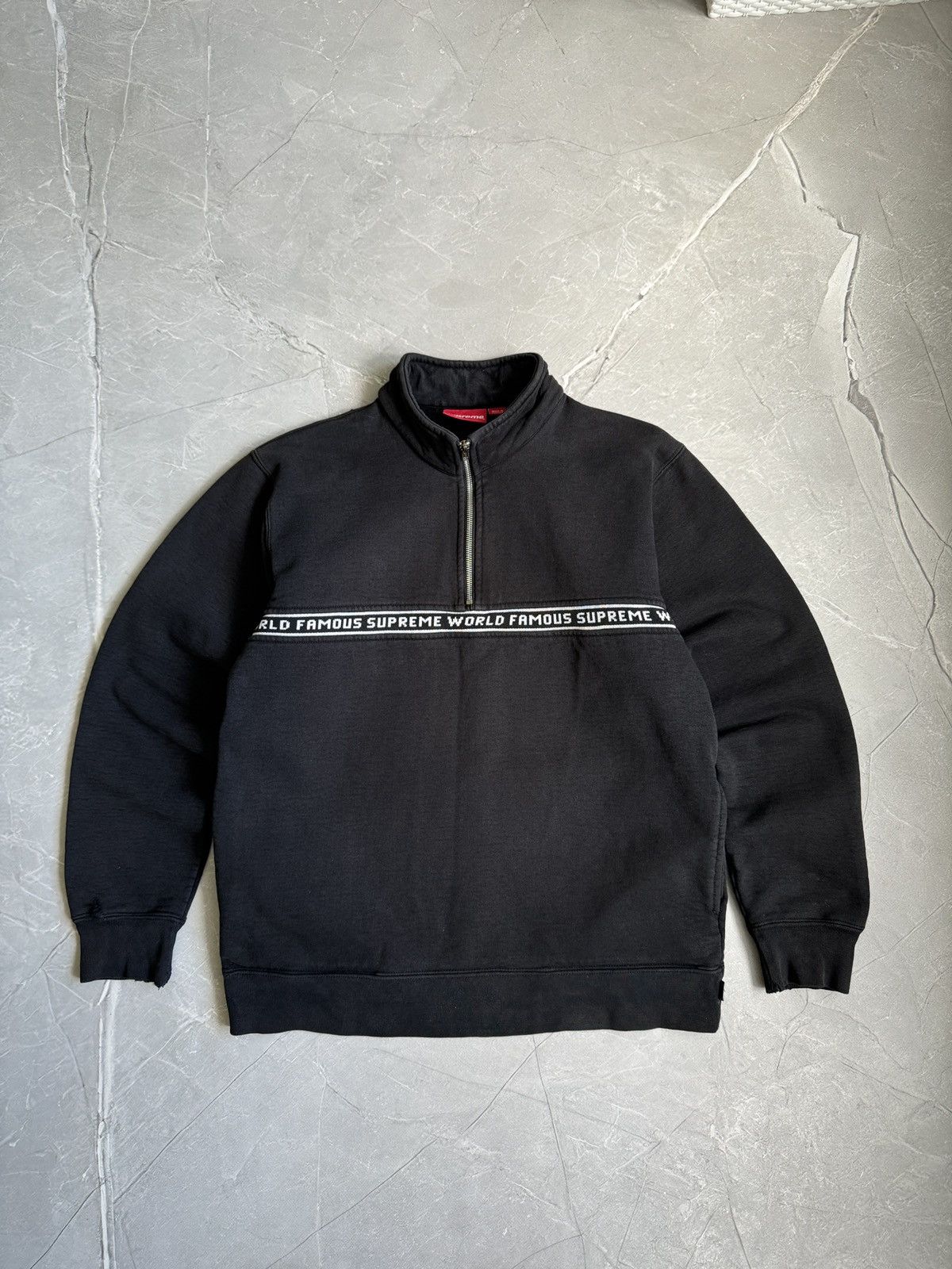 Supreme Supreme World Famous 1/4 Zip Sweatshirt Size US L / EU 52-54 / 3 - 1 Thumbnail