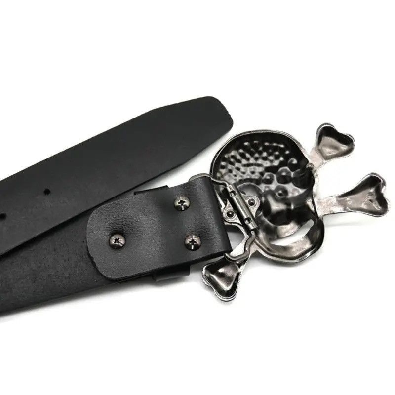 Japanese Brand × Vintage Rhinestone Skull Buckle Belt Size ONE SIZE - 6 Thumbnail