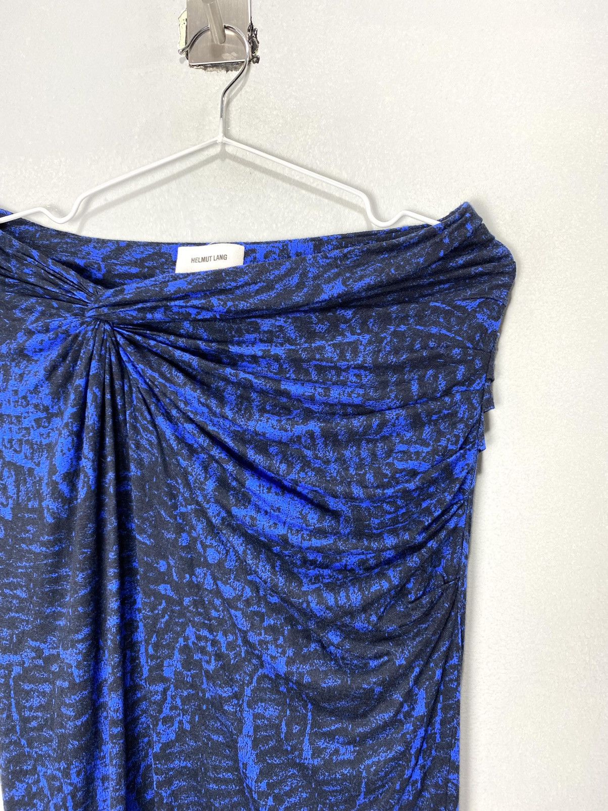 Helmut Lang Helmut Lang Black Blue Printed Skirt Dress Size S / US 4 / IT 40 - 3 Thumbnail