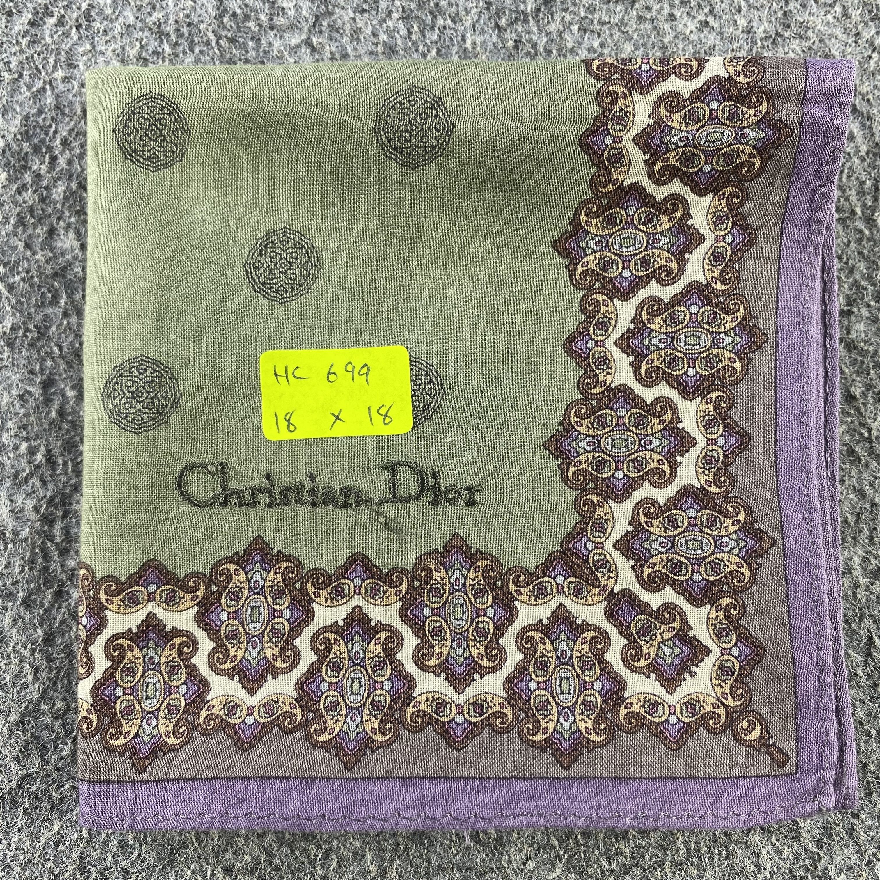 Vintage Christian Dior Handkerchief/Neckerchief/Bandana HC699 Size ONE SIZE - 5 Thumbnail