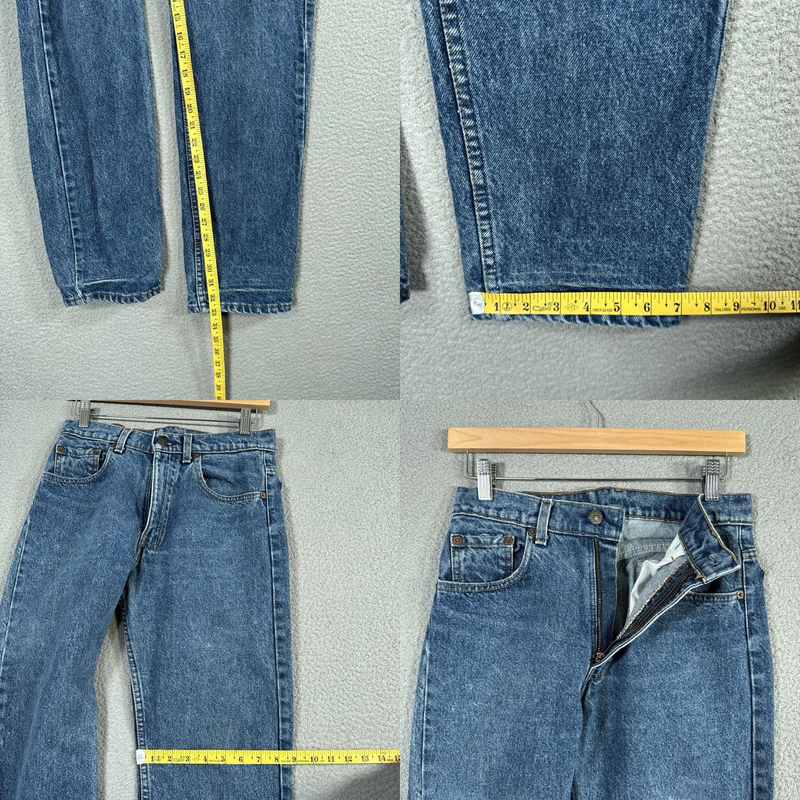 Levi's VINTAGE Levi's 505 Jeans Men 30x33 Blue Denim 585 Button 90s Made in USA USA Retro Classic 5-Pocket Logo 90s Levi's 505 Men Jeans Size US 30 / EU 46 - 9 Thumbnail