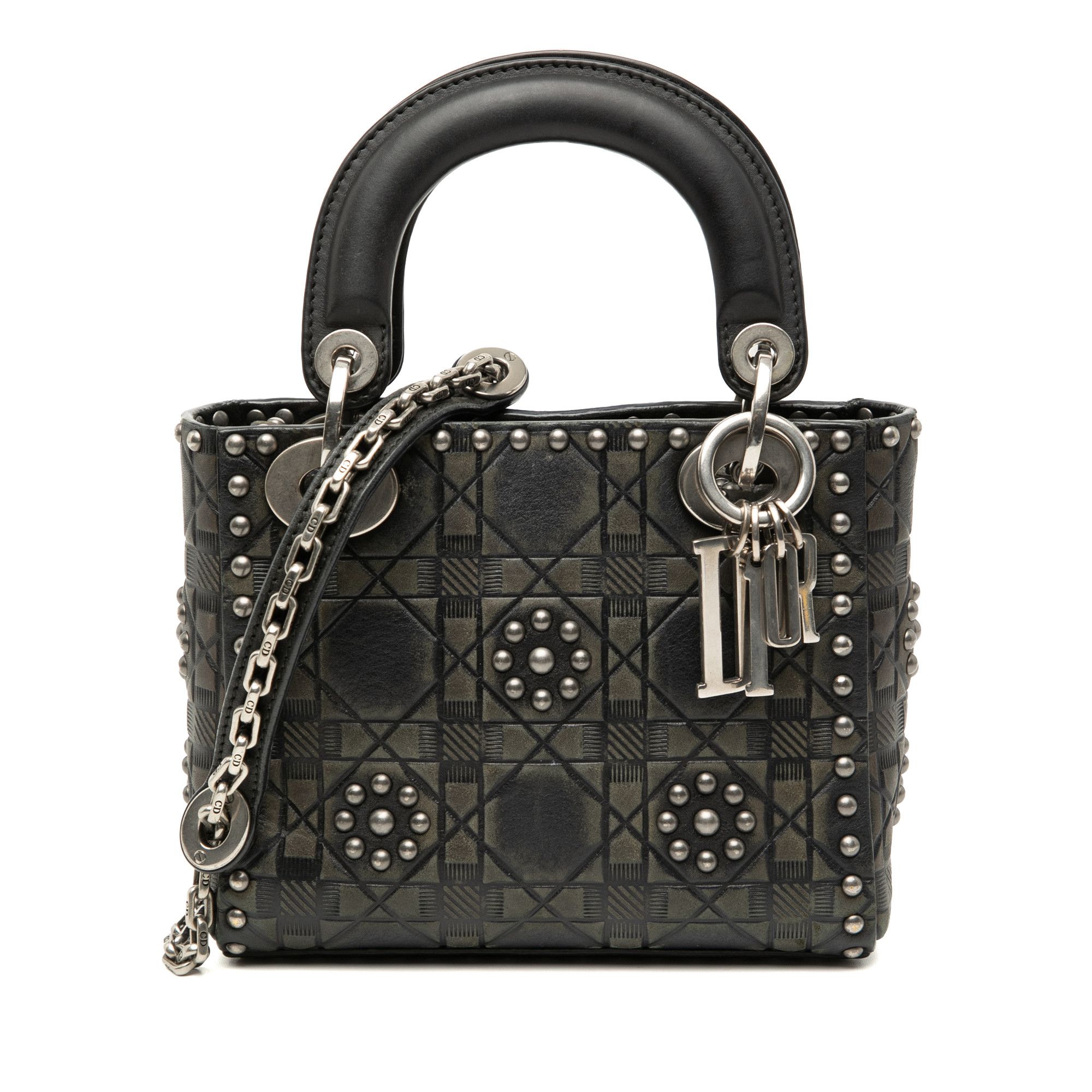Dior Dior Mini Calfskin Cannage Studded Flower Lady Dior Size ONE SIZE - 1 Thumbnail