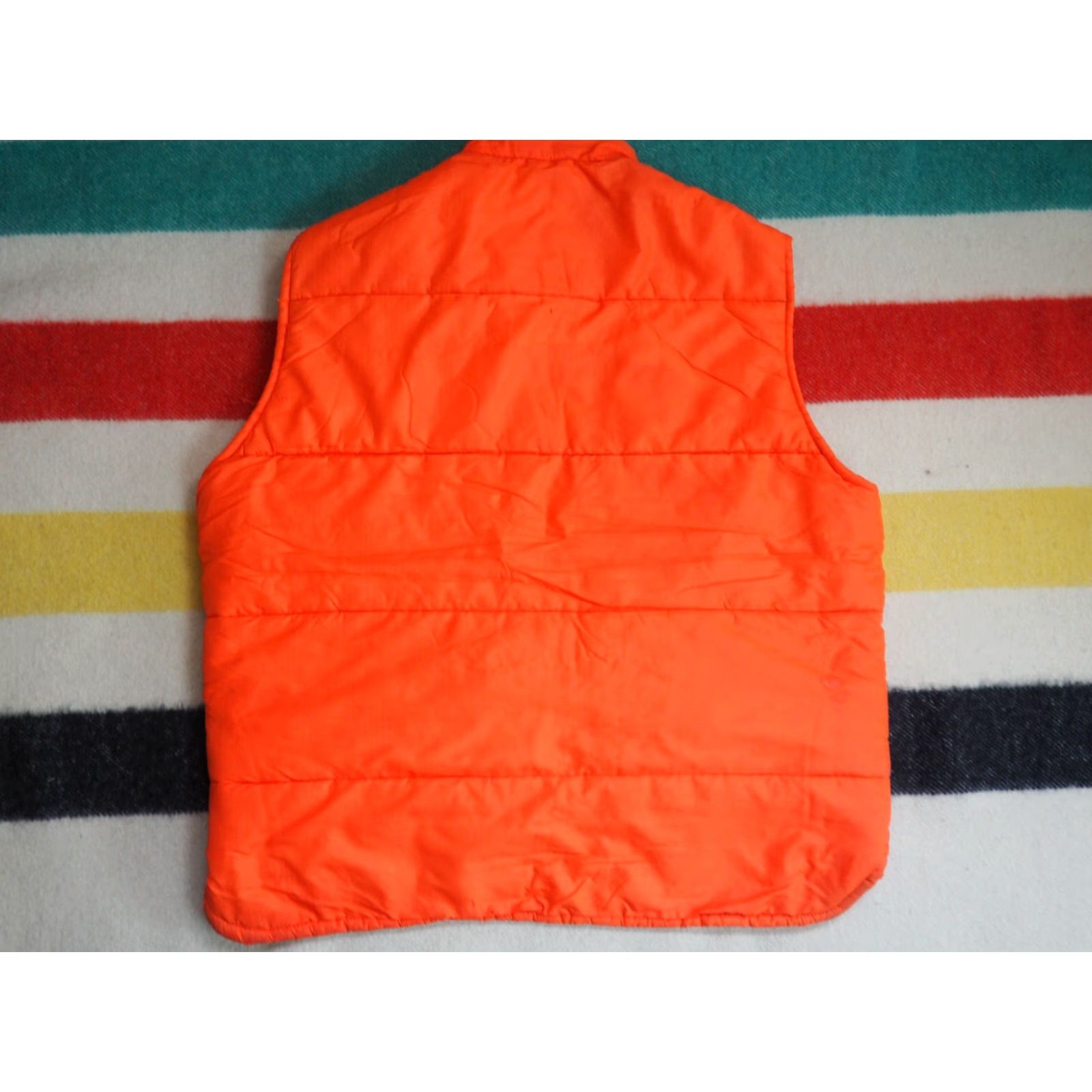 Vintage VTG Montgomery Ward Towncraft Faded Orange Talon Zip Puffer Vest Mens XL Size US XL / EU 56 / 4 - 2 Thumbnail