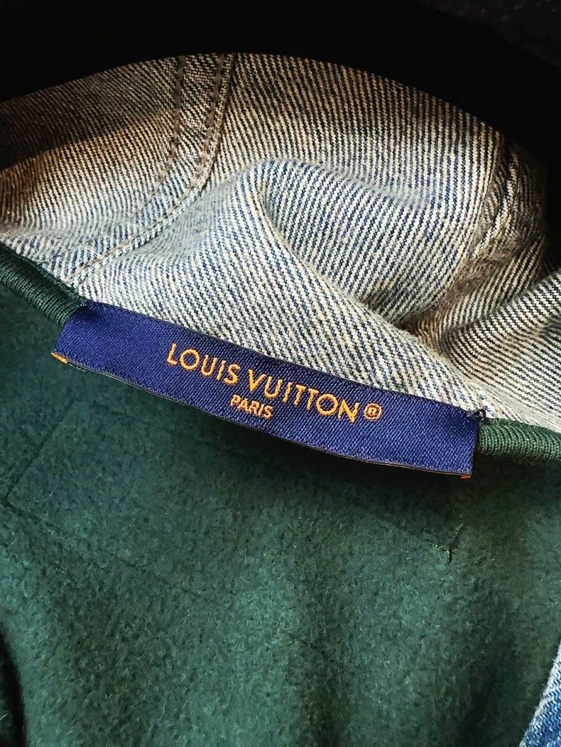 Louis Vuitton LOUIS VUITTON Green patchwork denim monogrammed logo hooded Size US M / EU 48-50 / 2 - 6 Thumbnail