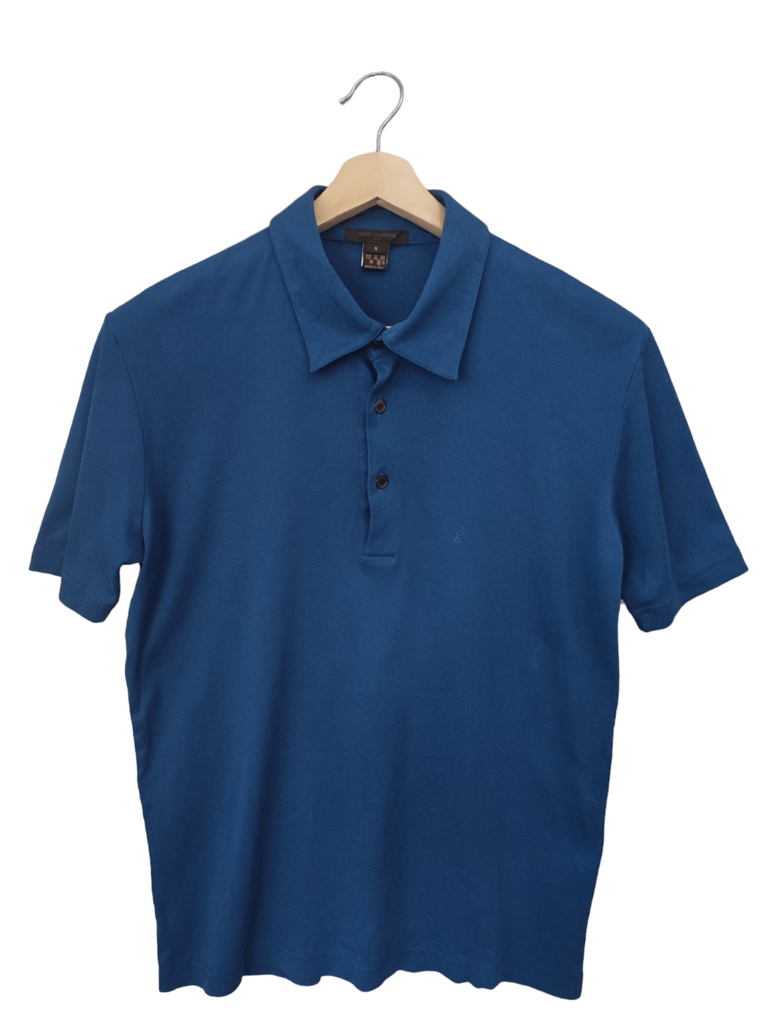 image of Y2K Louis Vuitton Blue Polo Shirt S, Men's (Size Small)