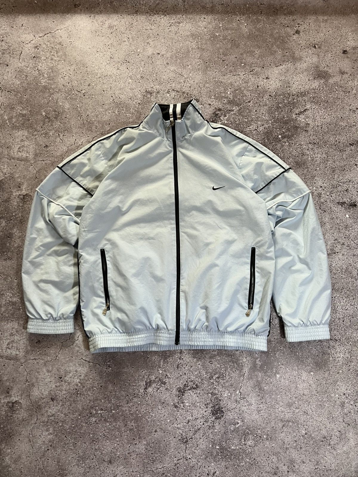 Nike Vintage Nike Baby Blue track jacket drill size M logo Size US M / EU 48-50 / 2 - 2 Thumbnail