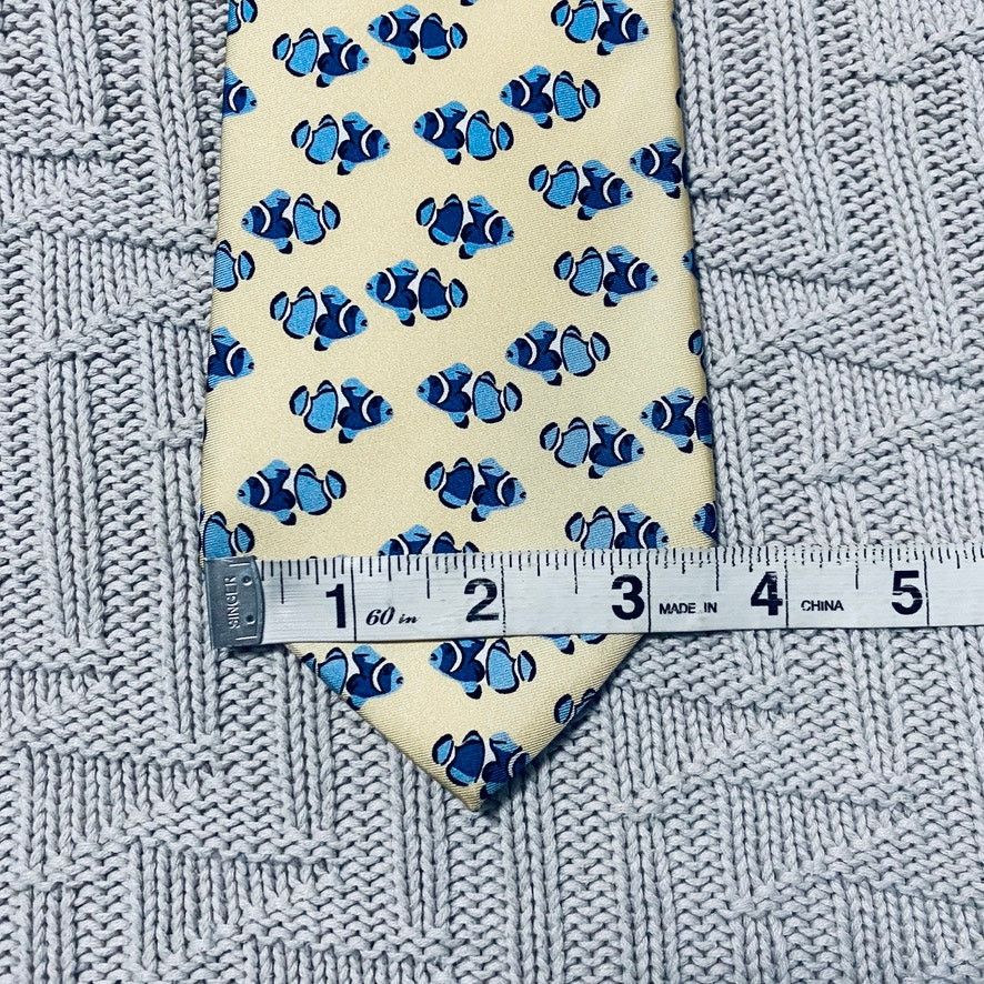 Tommy Hilfiger Tommy Hilfiger blue fish silk tie Size ONE SIZE - 6 Thumbnail