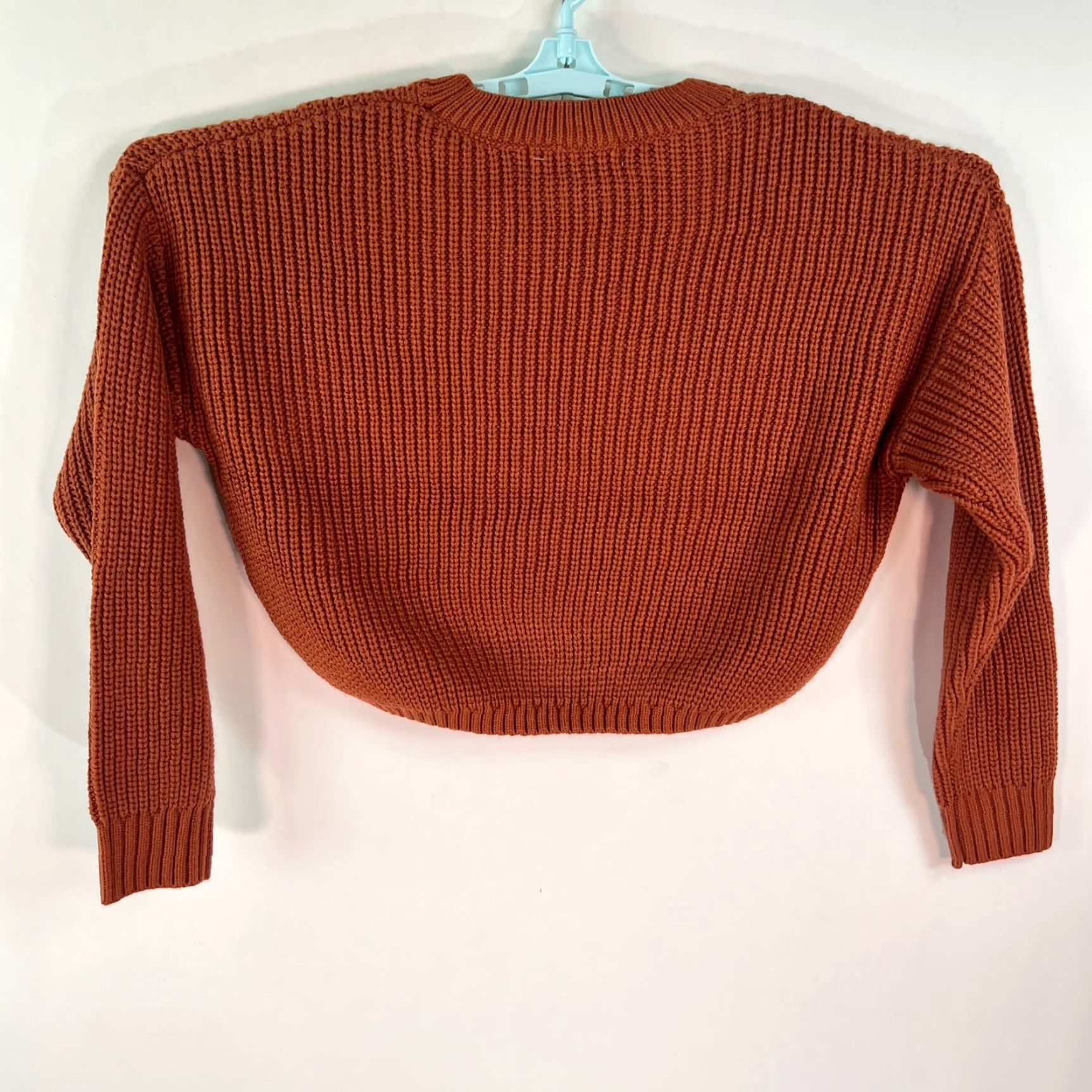 Vintage Elodie Cropped Crew Neck Ribbed Sweater Womens Size XL Brown Long Sleeve Size XL / US 12-14 / IT 48-50 - 6 Thumbnail