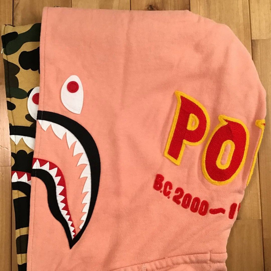 Bape BAPE CAMO Double Shark Full Zip Hoodie Salmon a bathing ape Size US XL / EU 56 / 4 - 5 Thumbnail