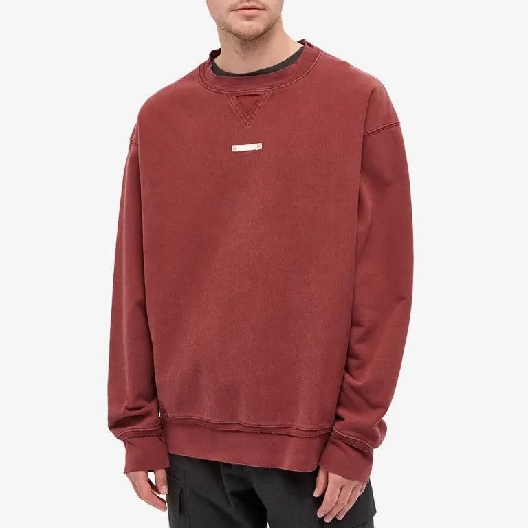 Maison Margiela Margiela Oversized Name Tag Sweatshirt - Washed Burgundy Size US M / EU 48-50 / 2 - 17 Thumbnail