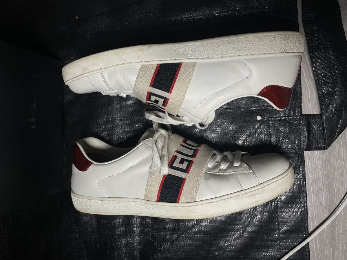 Gucci Gucci Stripe Leather Sneaker Size US 9 / EU 42 - 4 Thumbnail