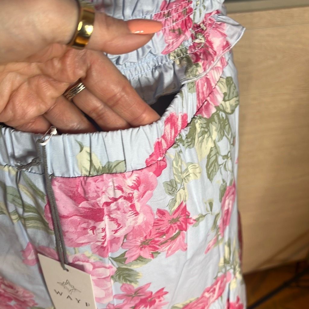 Other NWT WAYF Smock Tube Top and Maxi Tiered Skit Set Floral (011) Size XS / US 0-2 / IT 36-38 - 10 Thumbnail