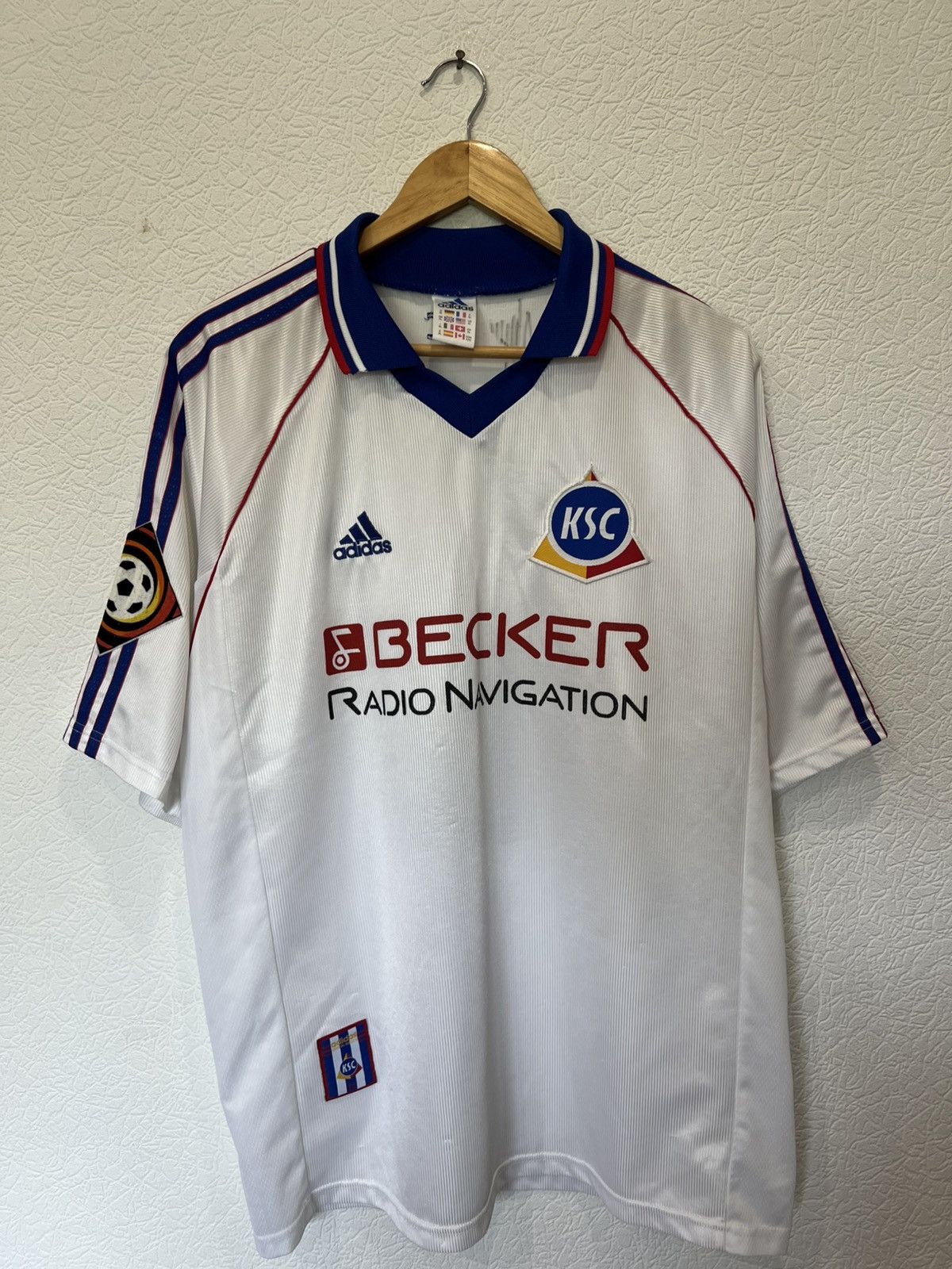 Adidas M. Vasquez Karlsruher Adidas 1998/1999 Home Soccer Jersey Size US XL / EU 56 / 4 - 1 Thumbnail