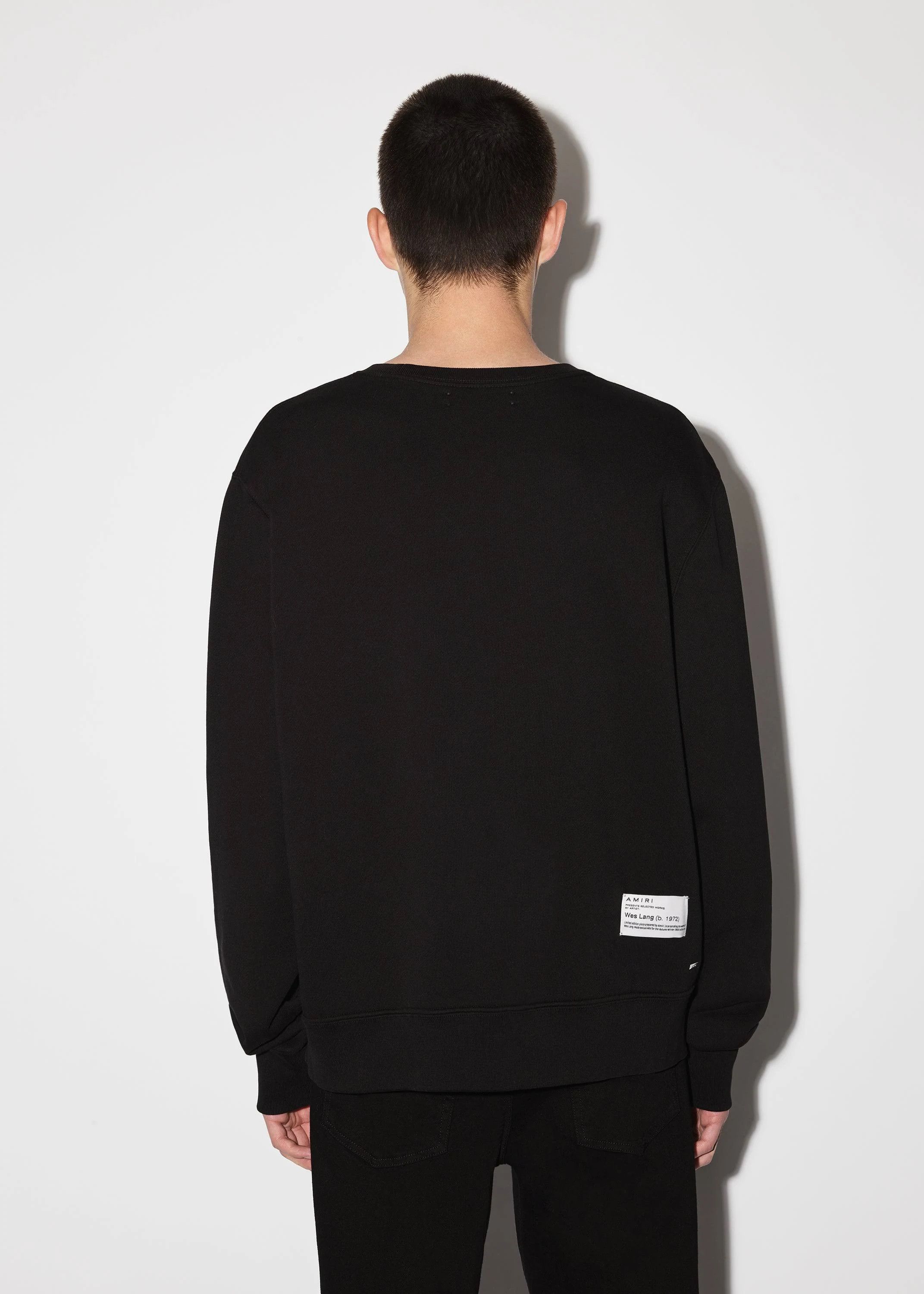 Amiri × Wes Lang o1w1db10125 Checker Skull Crewneck Sweater in Black/White Size US M / EU 48-50 / 2 - 3 Thumbnail