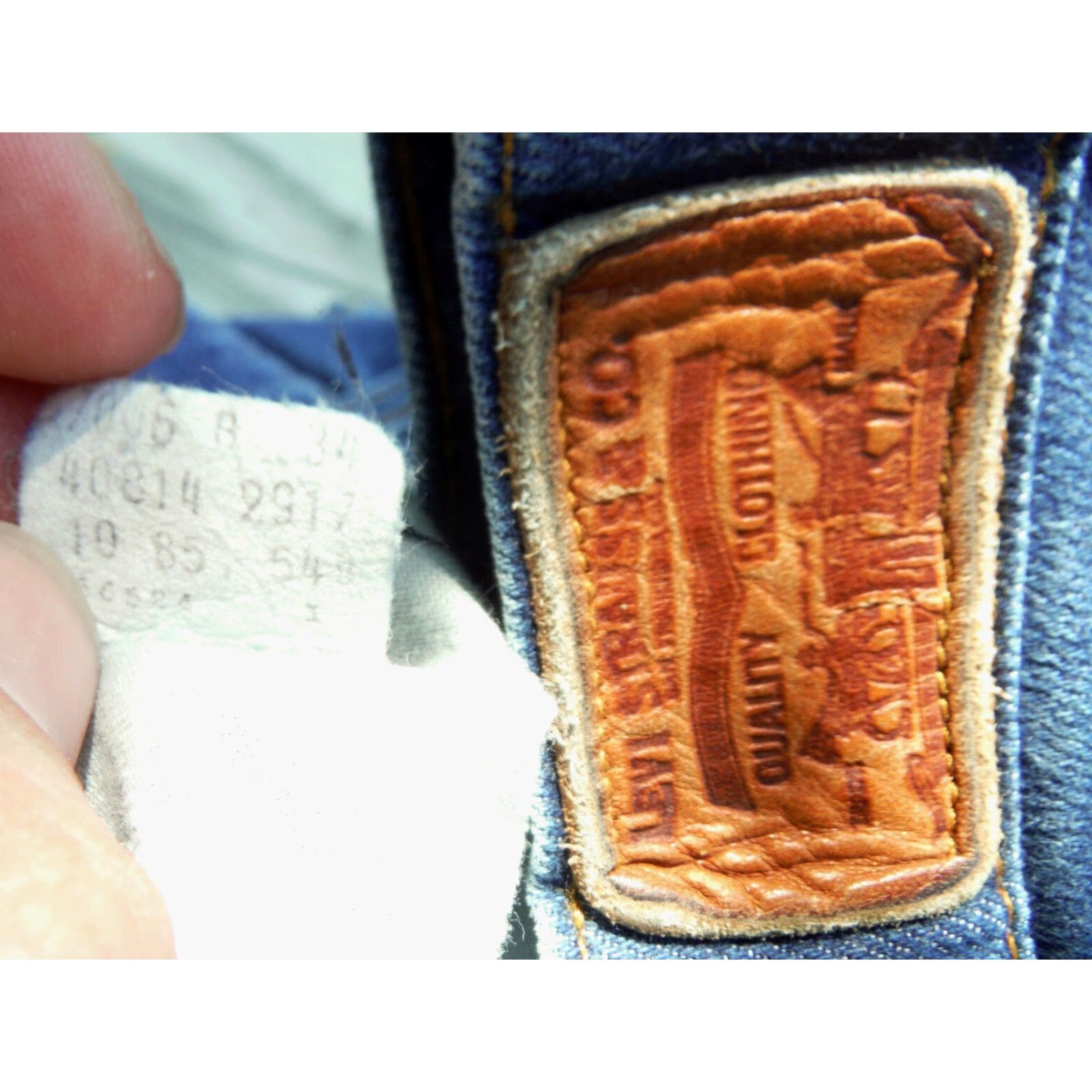 Denime VINTAGE 1985 LEVI'S Mens Blue Denim Jeans 40x32 Skosh Comfort Rockabilly Original Size US 40 / EU 56 - 4 Thumbnail