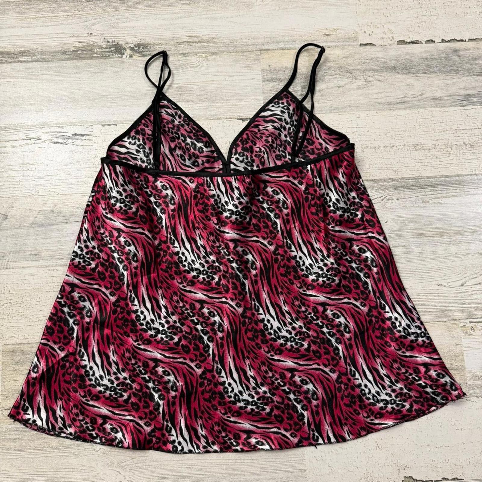 Designer Y2k pink leopard print lingerie tank Medium Size M / US 6-8 / IT 42-44 - 4 Thumbnail