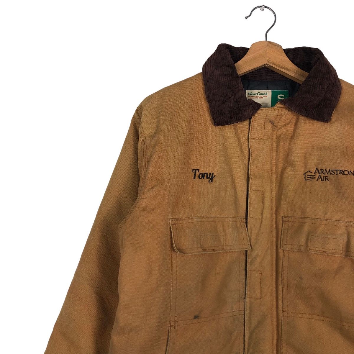 Garment Reproduction of Workers Vintage Wear Guard Chore Duck Canvas Bomber Jacket Carhartt Size US S / EU 44-46 / 1 - 7 Thumbnail