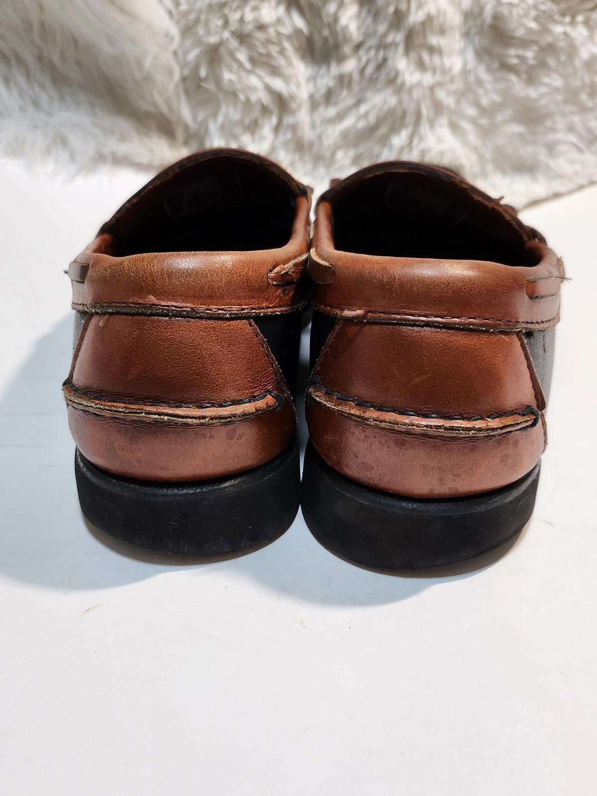 Sebago SEBAGO Handsewn Men’s Sz 10 Leather Shoes Tassel Brown Black Size US 10 / EU 43 - 4 Thumbnail