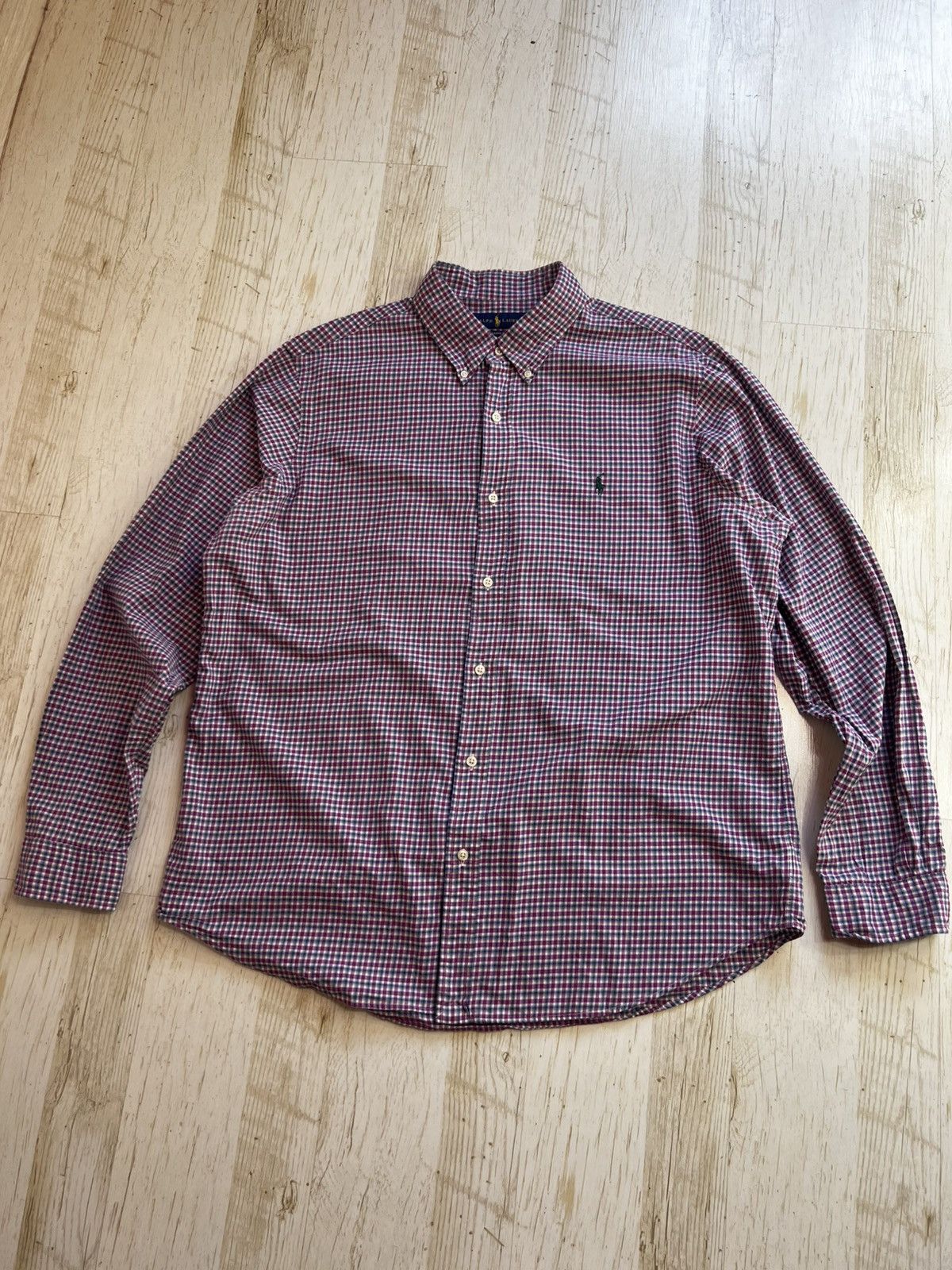Ralph Lauren Ralph Lauren Classic Fit Plaid Shirt XL Purple Blue Green Size US XL / EU 56 / 4 - 4 Thumbnail