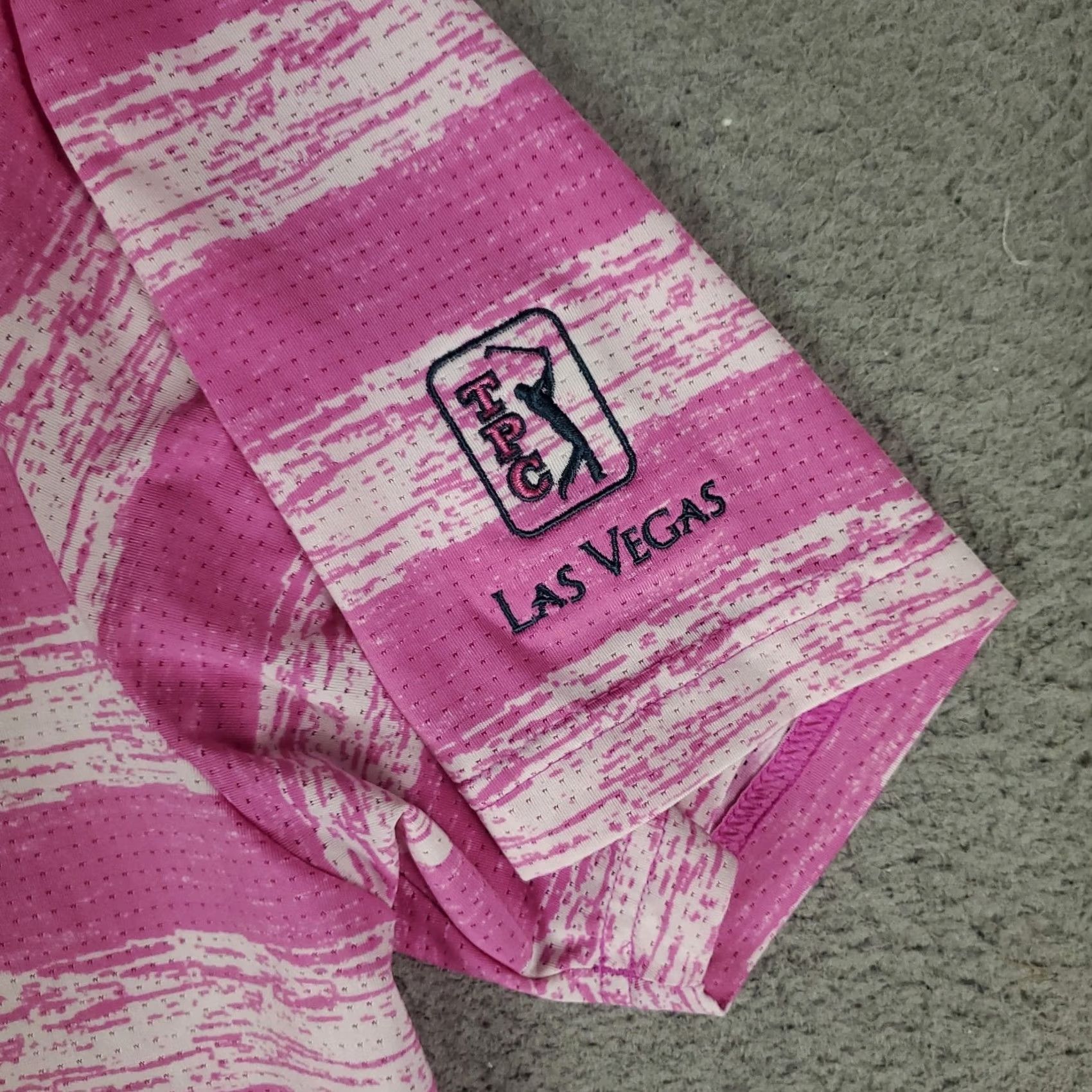 Adidas Adidas Polo Shirt Mens Large Pink Striped Las Vegas Golf Short Sleeve Polo Shirt Mens Large Pink Striped Las Vegas Golf Short Sleeve Size US L / EU 52-54 / 3 - 3 Thumbnail