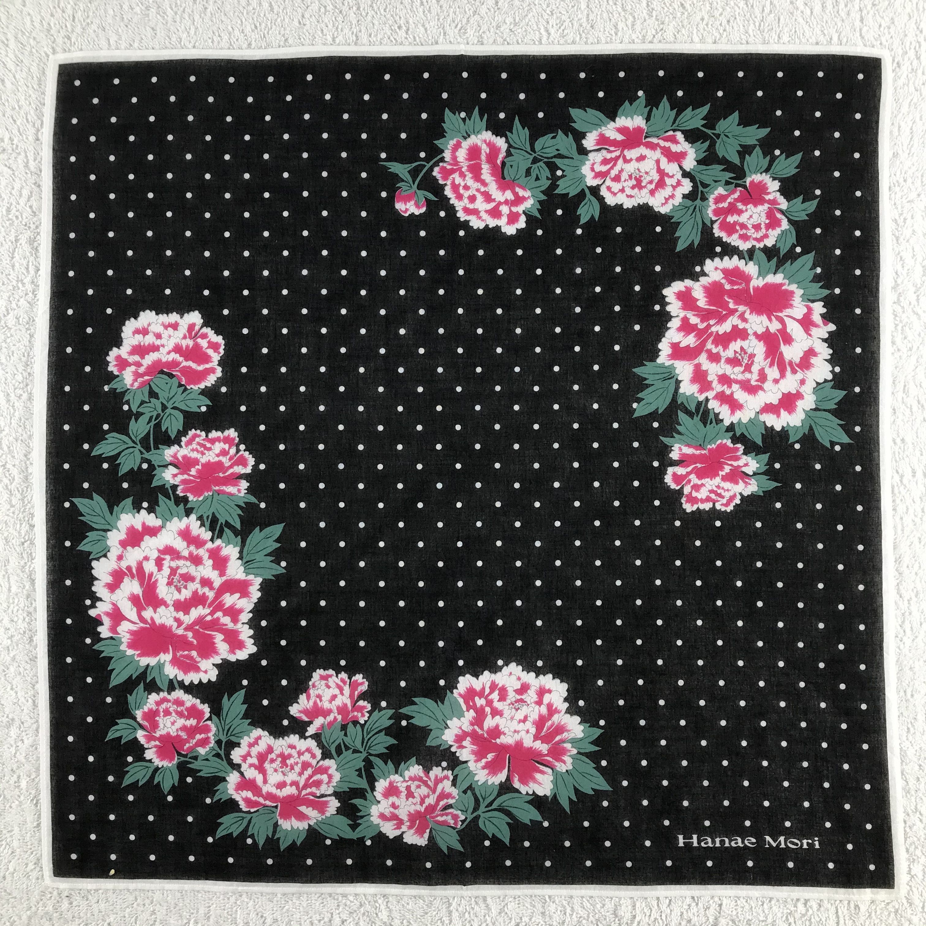 Hanae Mori × Vintage Hanae Mori Bandana / Handkerchief / Neckerchief - S328 Size ONE SIZE - 1 Thumbnail